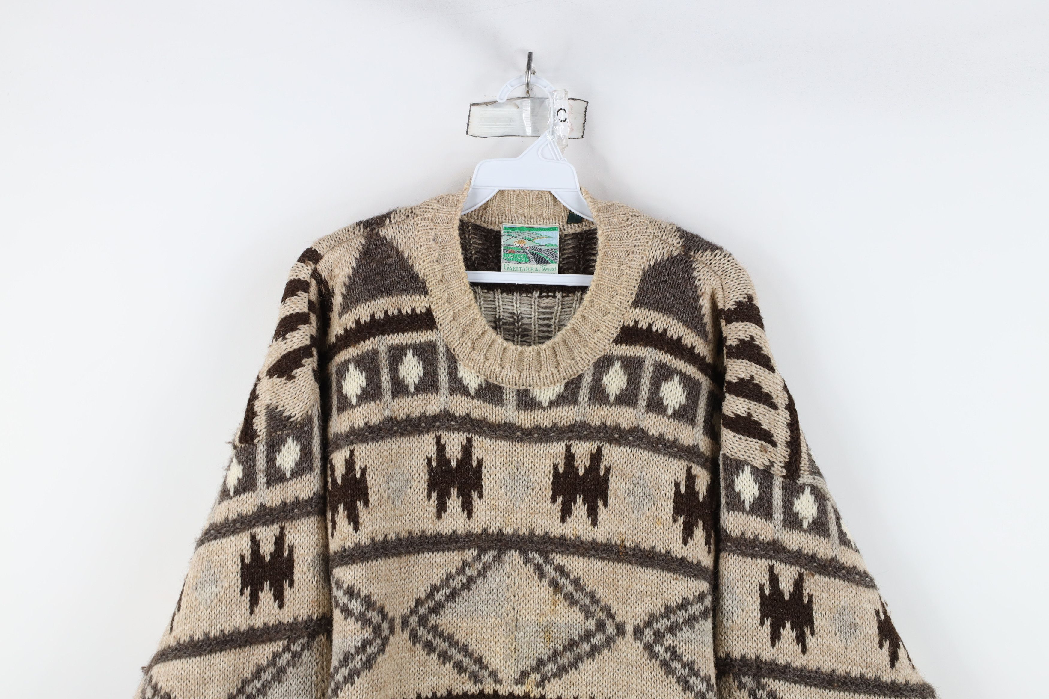 Vintage Vintage 90s Streetwear Wool Fair Isle Fisherman Sweater Size US L / EU 52-54 / 3 - 2 Thumbnail