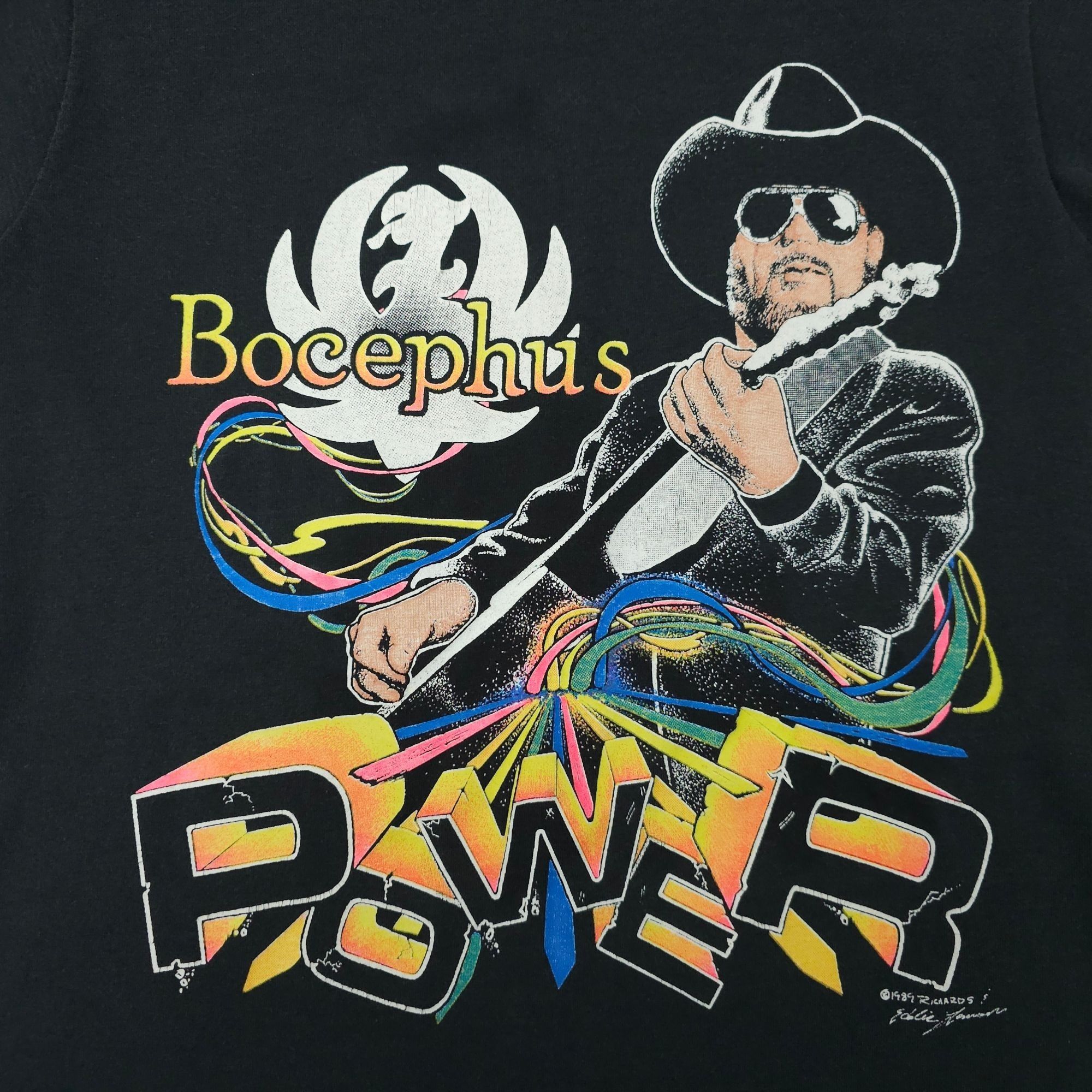 Other Bocephus Power Double Sided T Shirt Adult S 1989 Screen Star Size US S / EU 44-46 / 1 - 3 Thumbnail