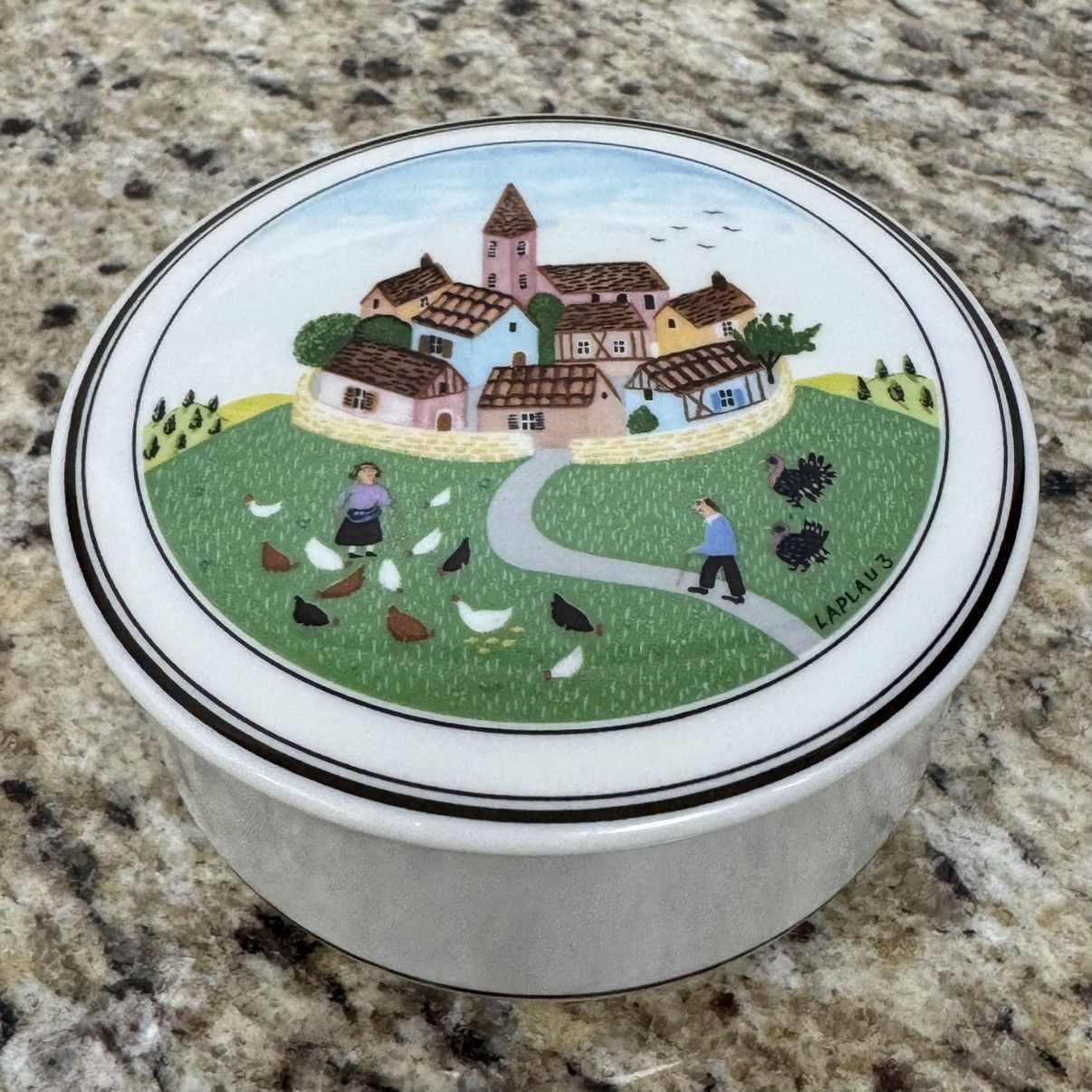 Vintage Villeroy & Boch Chicken & Turkey Village Design Naïf 4" Box Size ONE SIZE - 1 Thumbnail