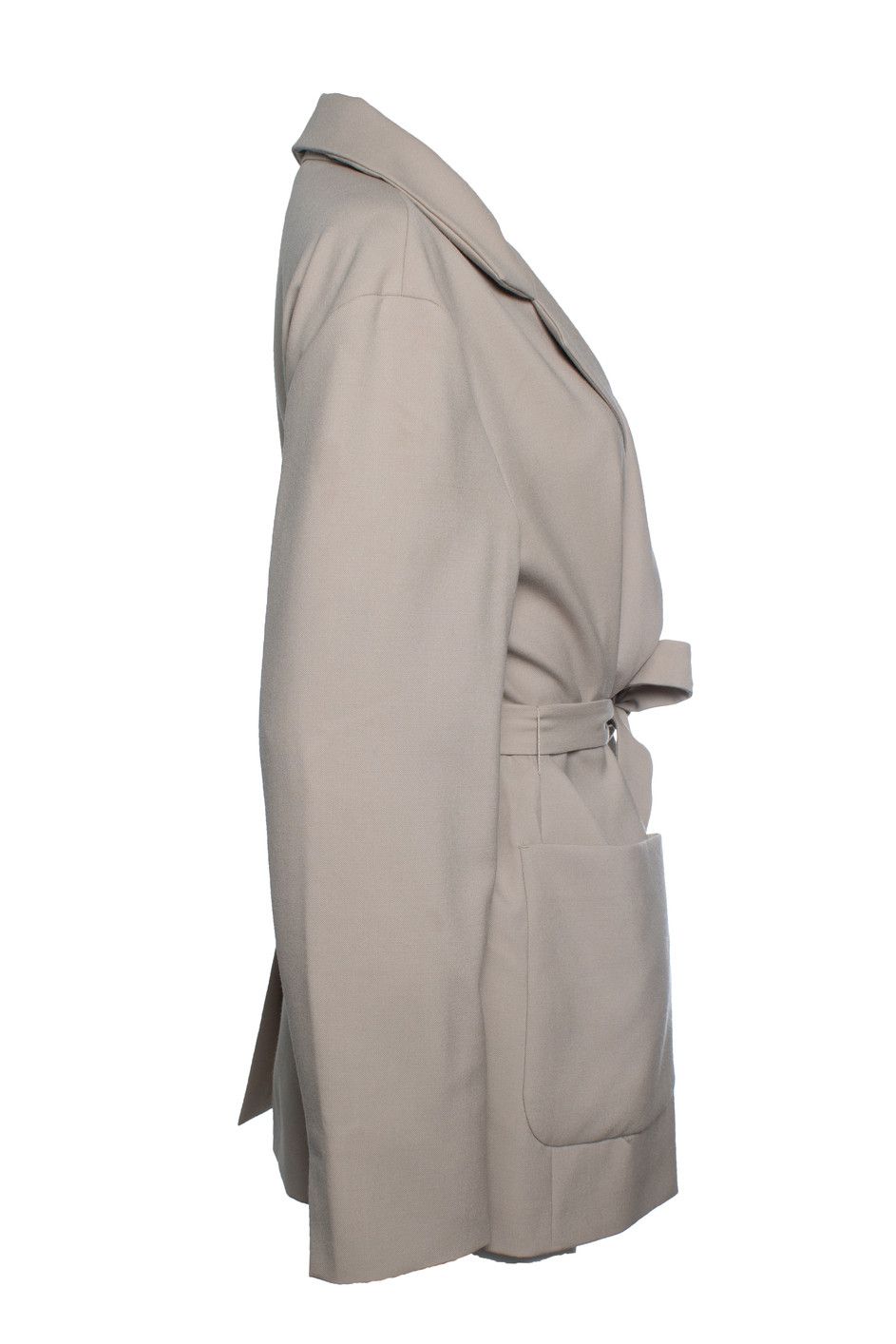 Weekend Max Mara Weekend Max Mara, beige oversized belted blazer Size L / US 10 / IT 46 - 3 Thumbnail