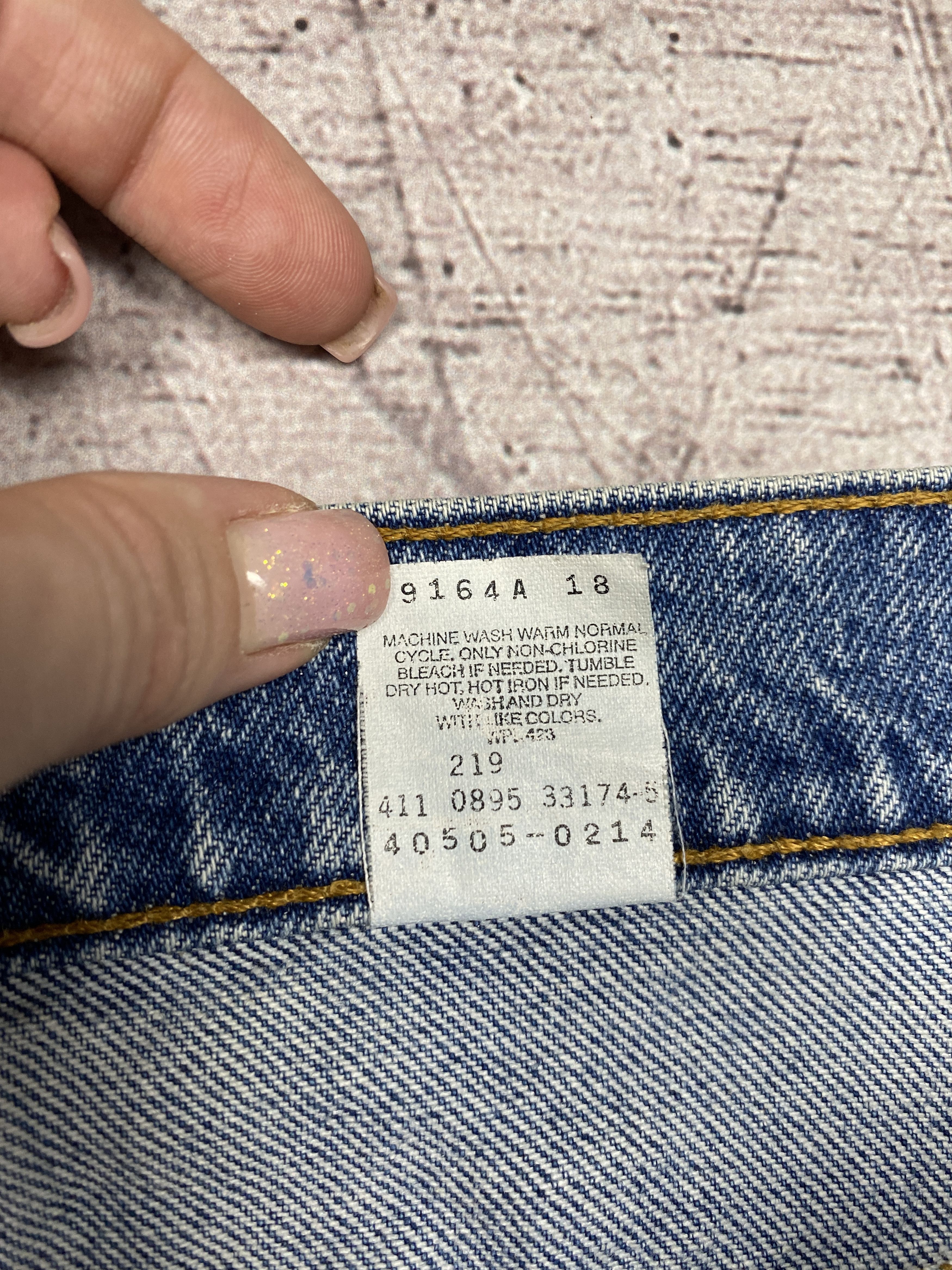Levi's × Levi's Vintage Clothing Levis 505 Vintage Mens Orange Tab Denim Pants Jeans Size US 33 - 10 Thumbnail