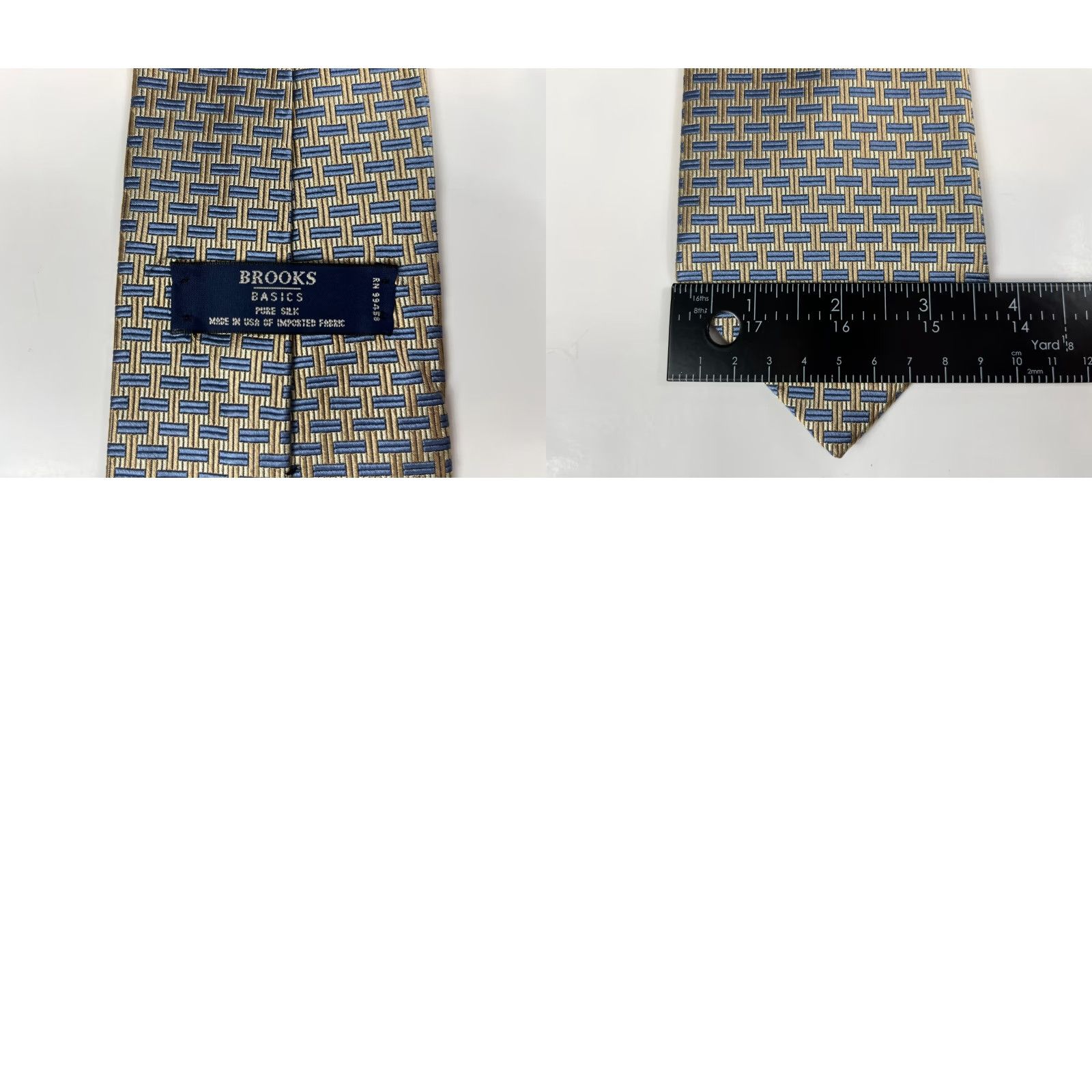 Brooks Brooks Basics Luxury Silk Tie Geometric Made in USA Men’s Tie Multicolor Silk 58.25" 3.75" Classic Width Wide Adult Mens Size ONE SIZE - 8 Thumbnail
