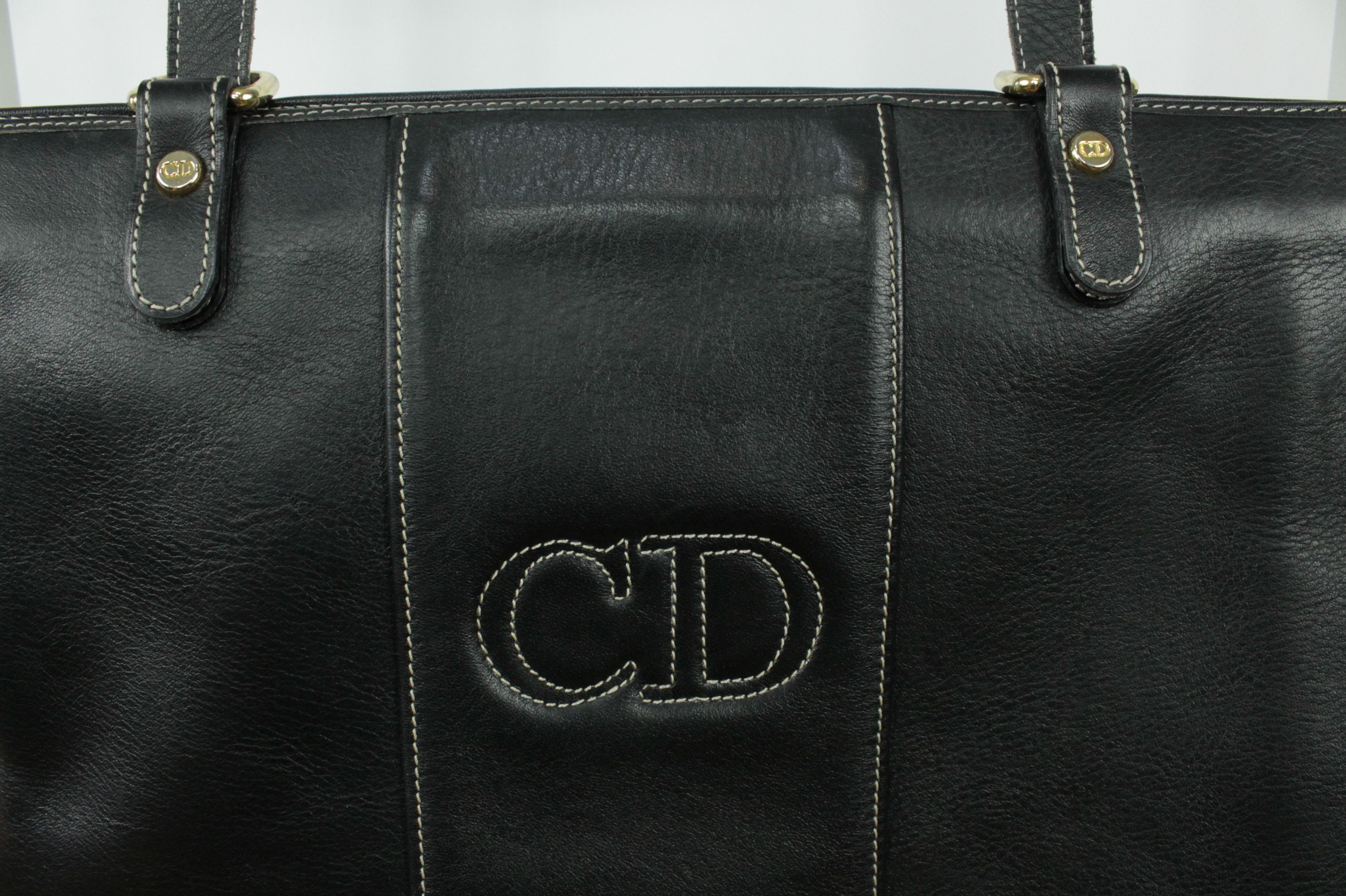 Christian Dior Monsieur Christian Dior Vintage Black Leather Shoulder Bag Size ONE SIZE - 4 Thumbnail