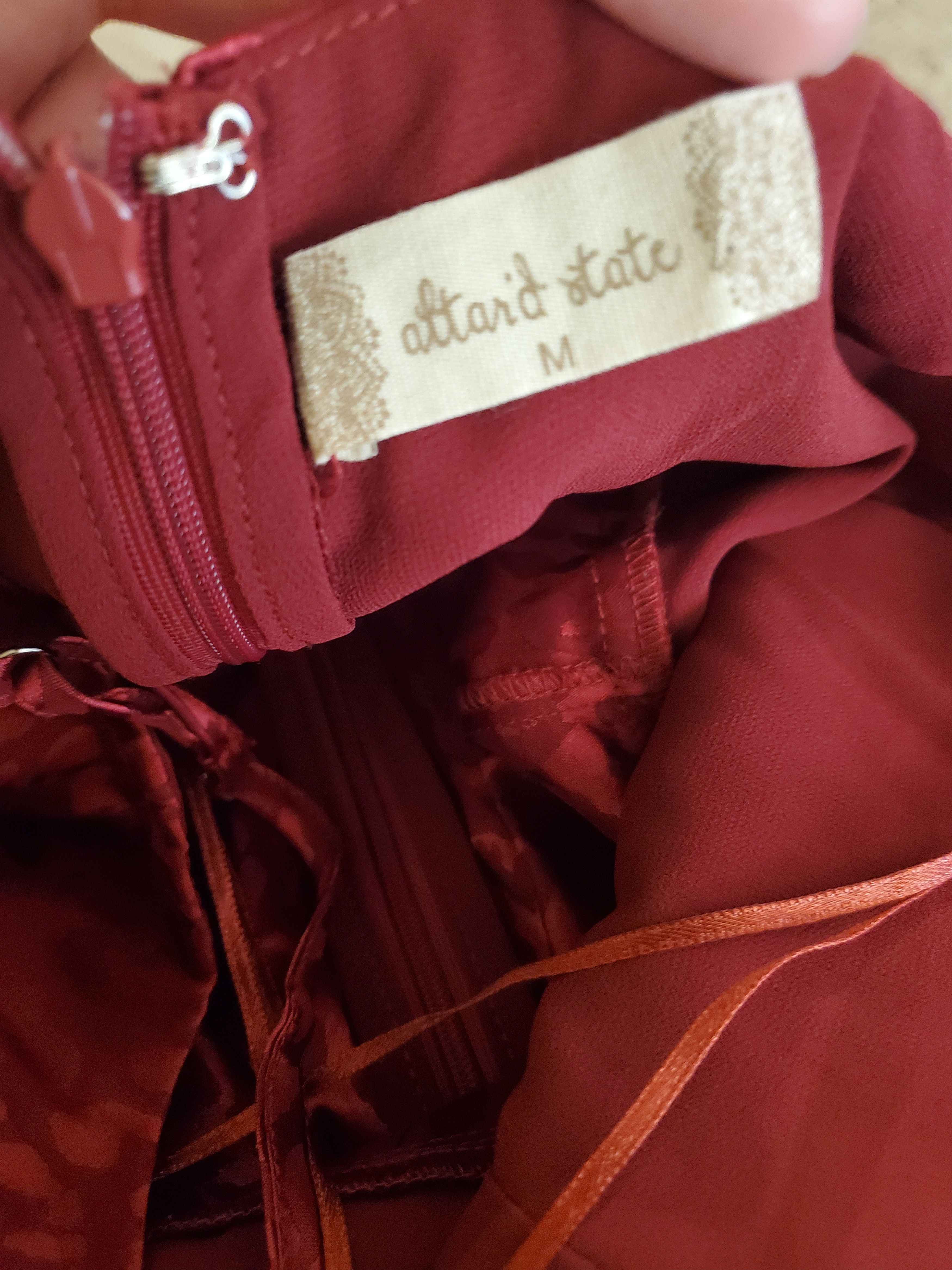 Other Altar'd State maroon animal print satin mini dress Size M / US 6-8 / IT 42-44 - 3 Thumbnail