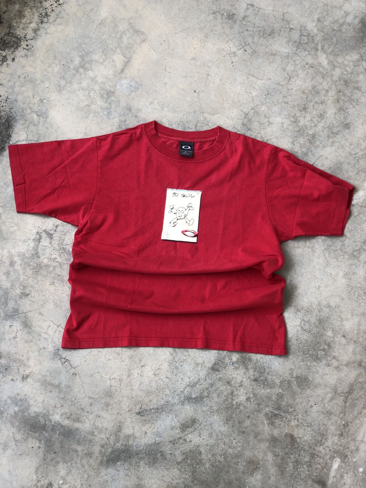 Vintage ☠️ OAKLEY 00s Software Skull Center Note Logo Vintage Tshirt Size US L / EU 52-54 / 3 - 1 Thumbnail