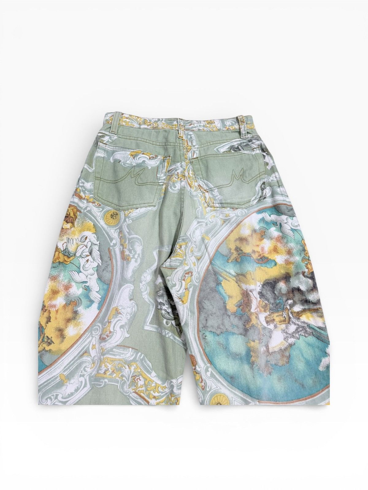 Roberto Cavalli Vtg🔥Angelo Marani Baroque Printed Denim Pant Size US 29 - 19 Thumbnail