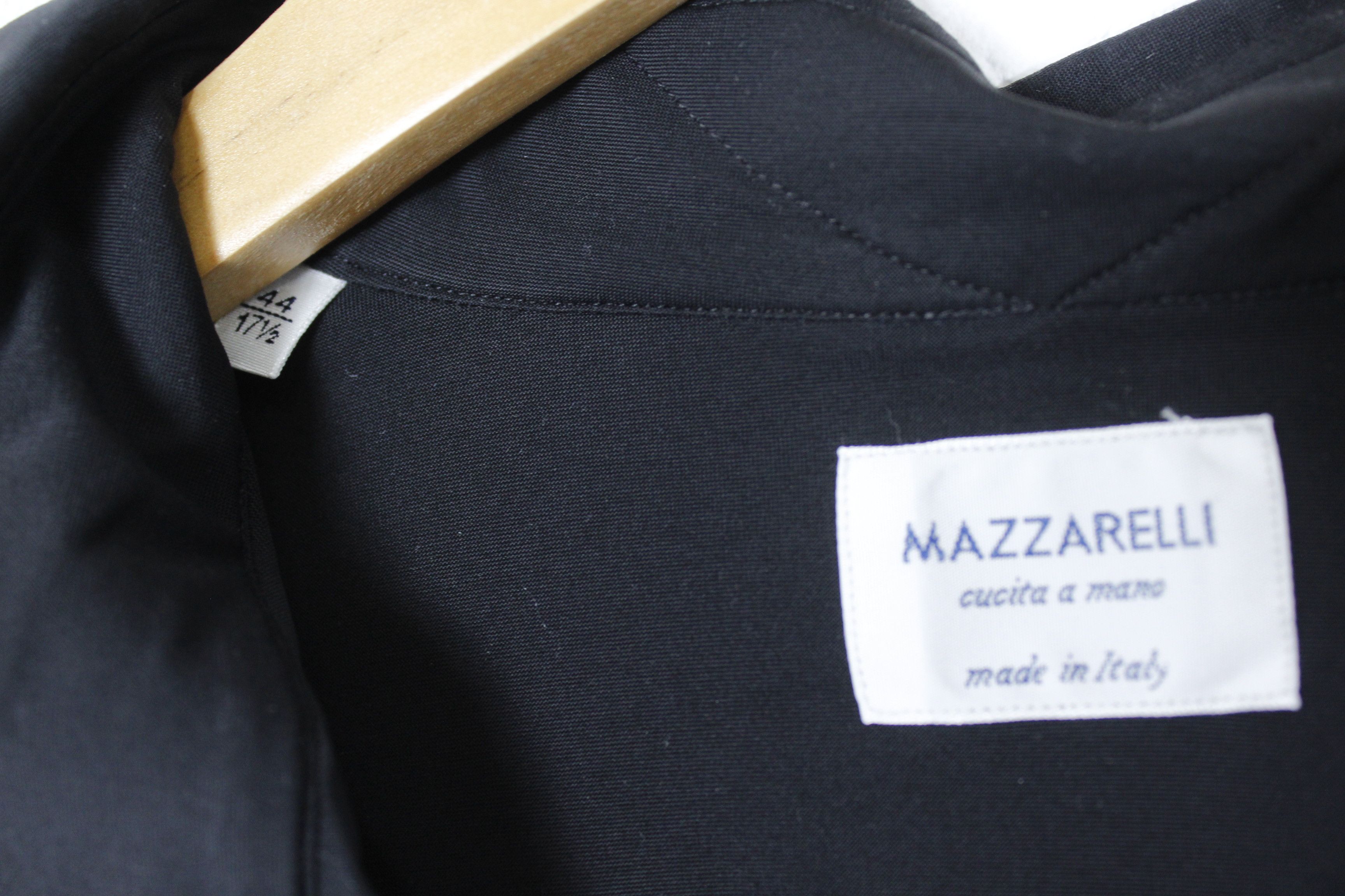 Mazzarelli Mazzarelli Italy Black Formal Dress Shirt 44 Size US L / EU 52-54 / 3 - 4 Thumbnail