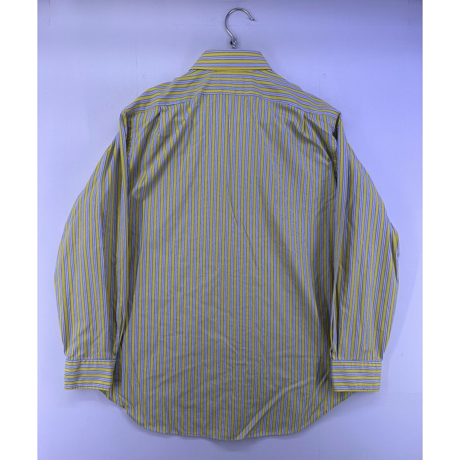 Polo Ralph Lauren Polo Ralph Lauren Yellow Blue Striped Shirt Size 17/34 Size US XL / EU 56 / 4 - 6 Thumbnail