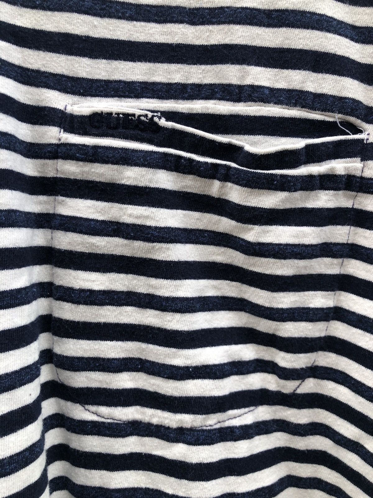 Guess × Vintage Vintage Guess Striped Pocket LongSleeve Tee Size US M / EU 48-50 / 2 - 4 Thumbnail