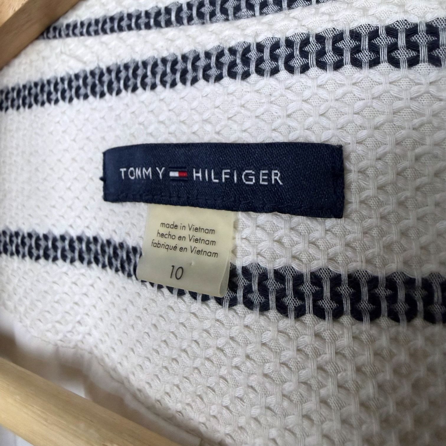 Tommy Hilfiger Tommy Hilfiger Blue White Nautical Blazer Women's 10 Work Size L / US 10 / IT 46 - 5 Thumbnail