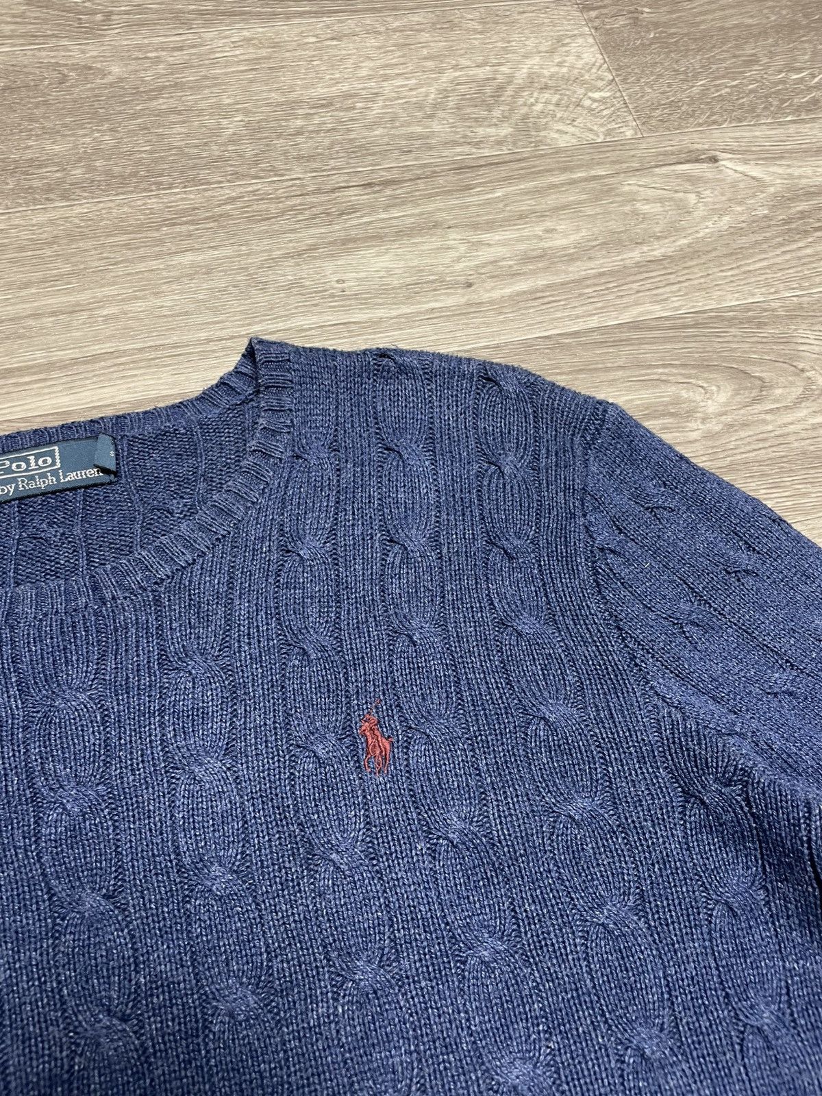 Polo Ralph Lauren Vintage Polo Ralph Lauren 100% Silk Cable Knit Sweater Size L / US 10 / IT 46 - 6 Thumbnail