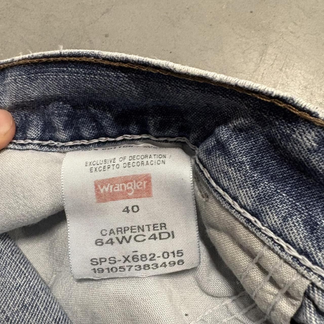 Vintage Crazy Vintage Y2K/2000s Wrangler Streetwear Carpenter Denim Shorts Jorts! Size US 40 / EU 56 - 4 Thumbnail