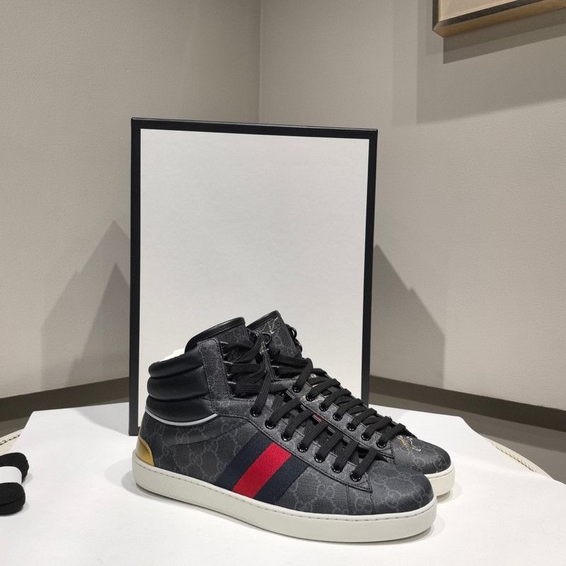 Gucci Gucci ACE High-Top Fashion Sneakers for Men 0079 Size US 8 / EU 41 - 1 Thumbnail