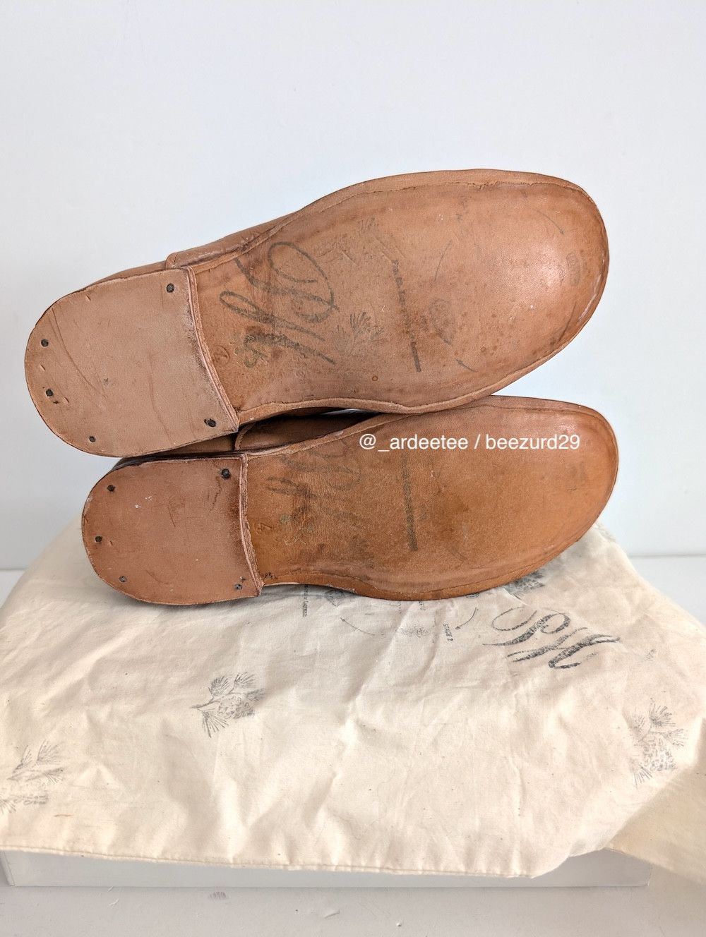 Paul Harnden Shoemakers *NEW* EMBOSSED TAN FLOWER W. OXFORDS 4L Size US 6.5 / IT 36.5 - 7 Thumbnail