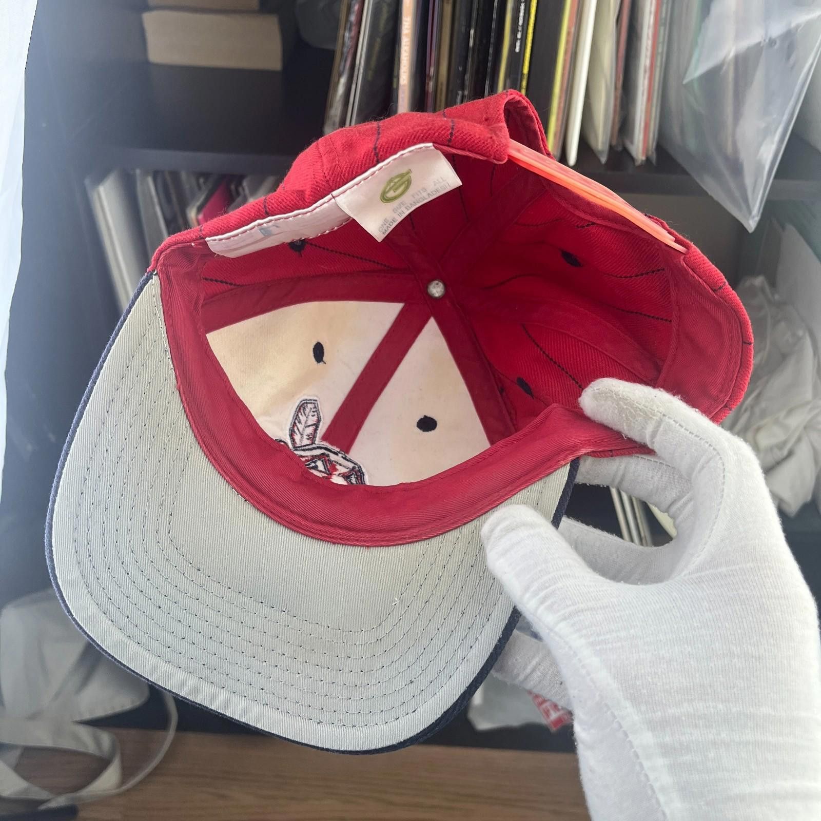 Other Vintage 90s Cleveland Indians MLB Pinstripe Snapback Hat Size ONE SIZE - 5 Thumbnail