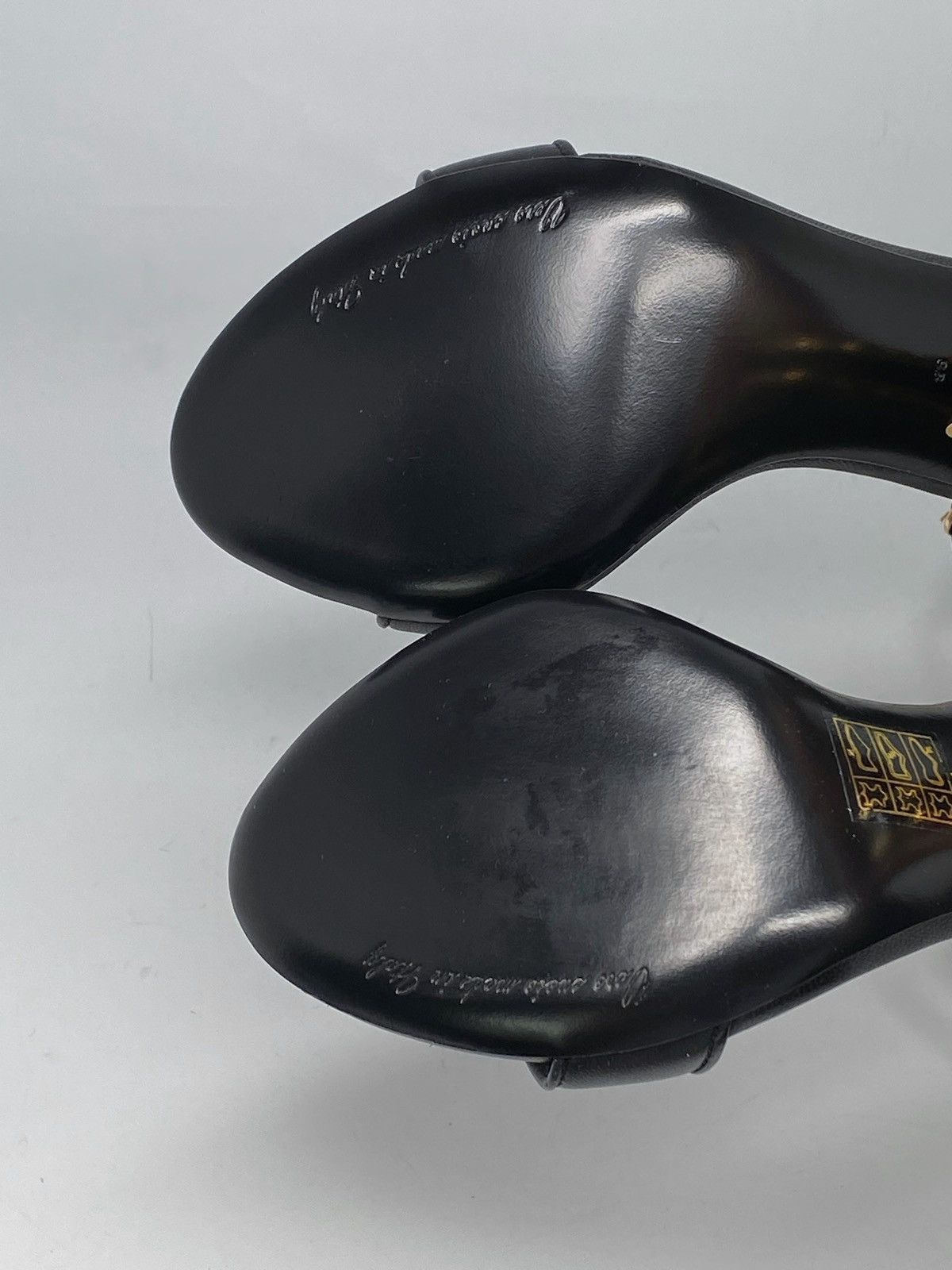 Dolce & Gabbana Dolce&Gabbana Sculpted-Heel DG Leather Sandals size 38 Size US 8 / IT 38 - 13 Thumbnail