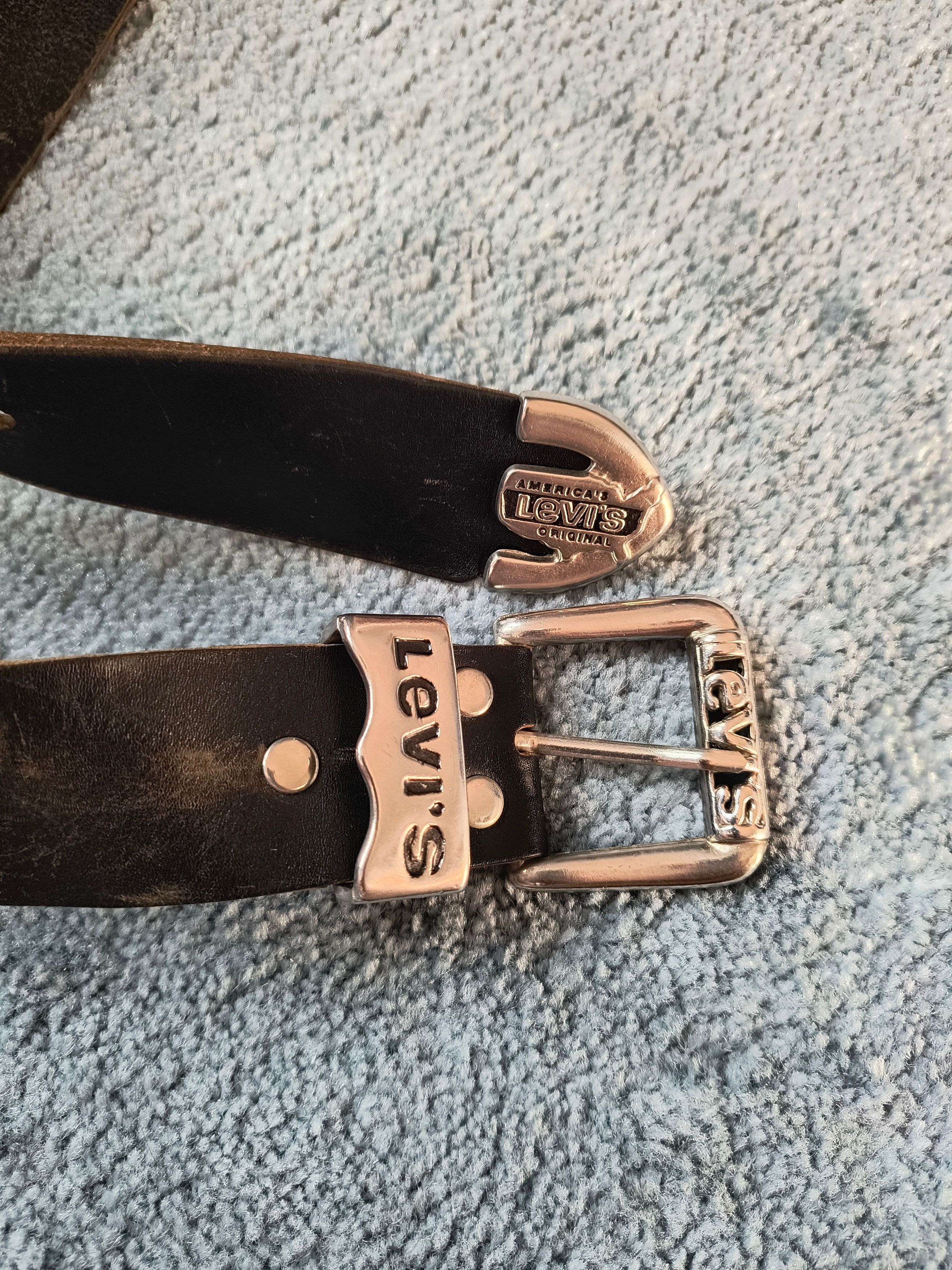 Levi's Levi's Strauss silver belt chrome style big buckle Size 30 - 2 Thumbnail