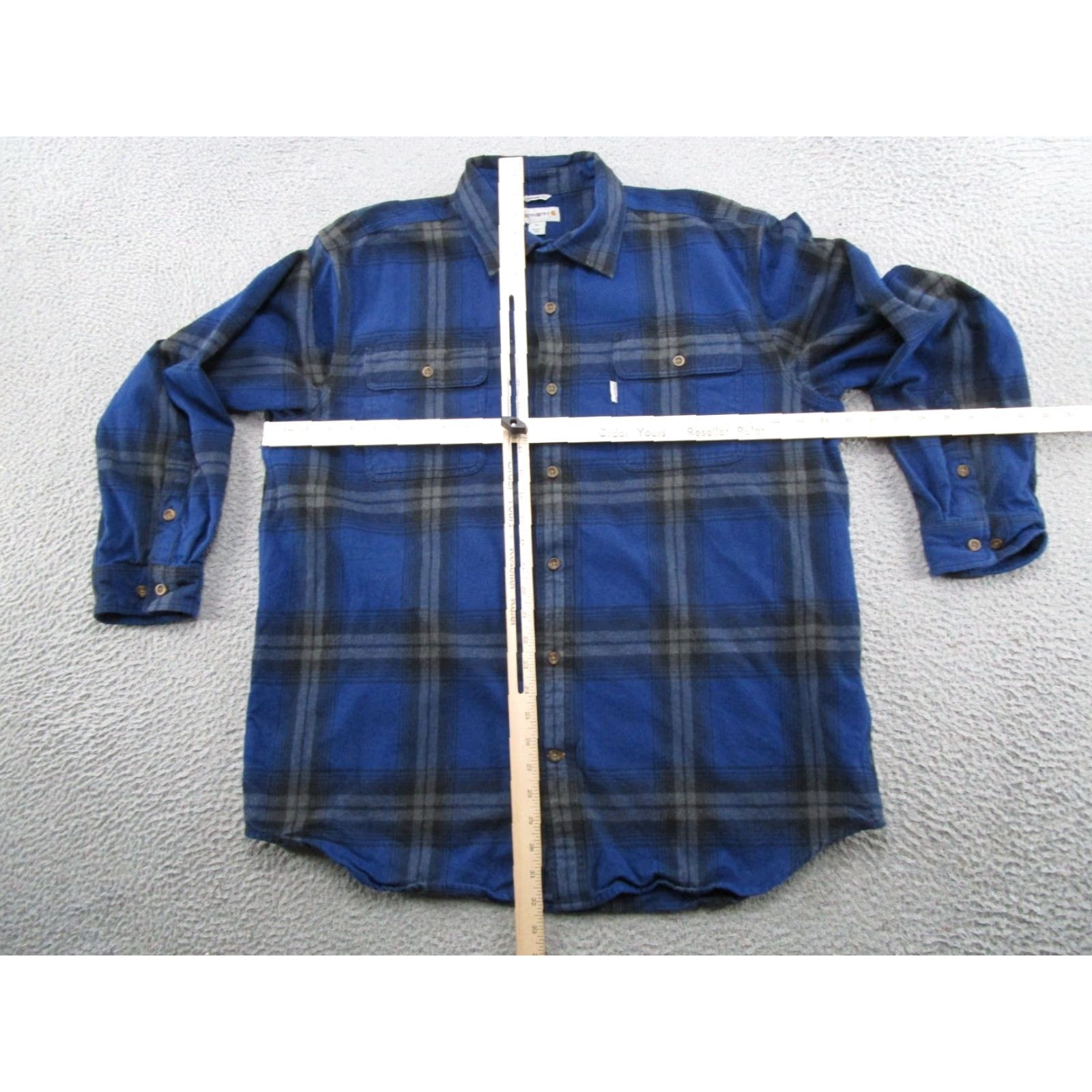 Carhartt VINTAGE Carhartt Hubbard Plaid Heavy Flannel Shirt Men XL Blue 102215 988 Size US XL / EU 56 / 4 - 4 Thumbnail