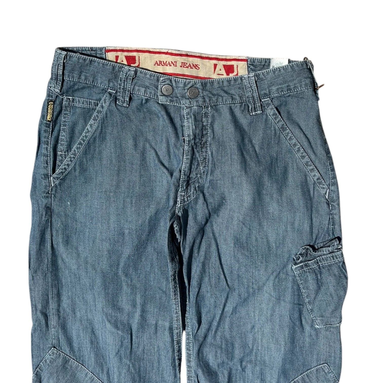 Other Armani Jeans Zip Cargo Pants in Washed Denim (2004–2006) Size US 32 / EU 48 - 7 Thumbnail