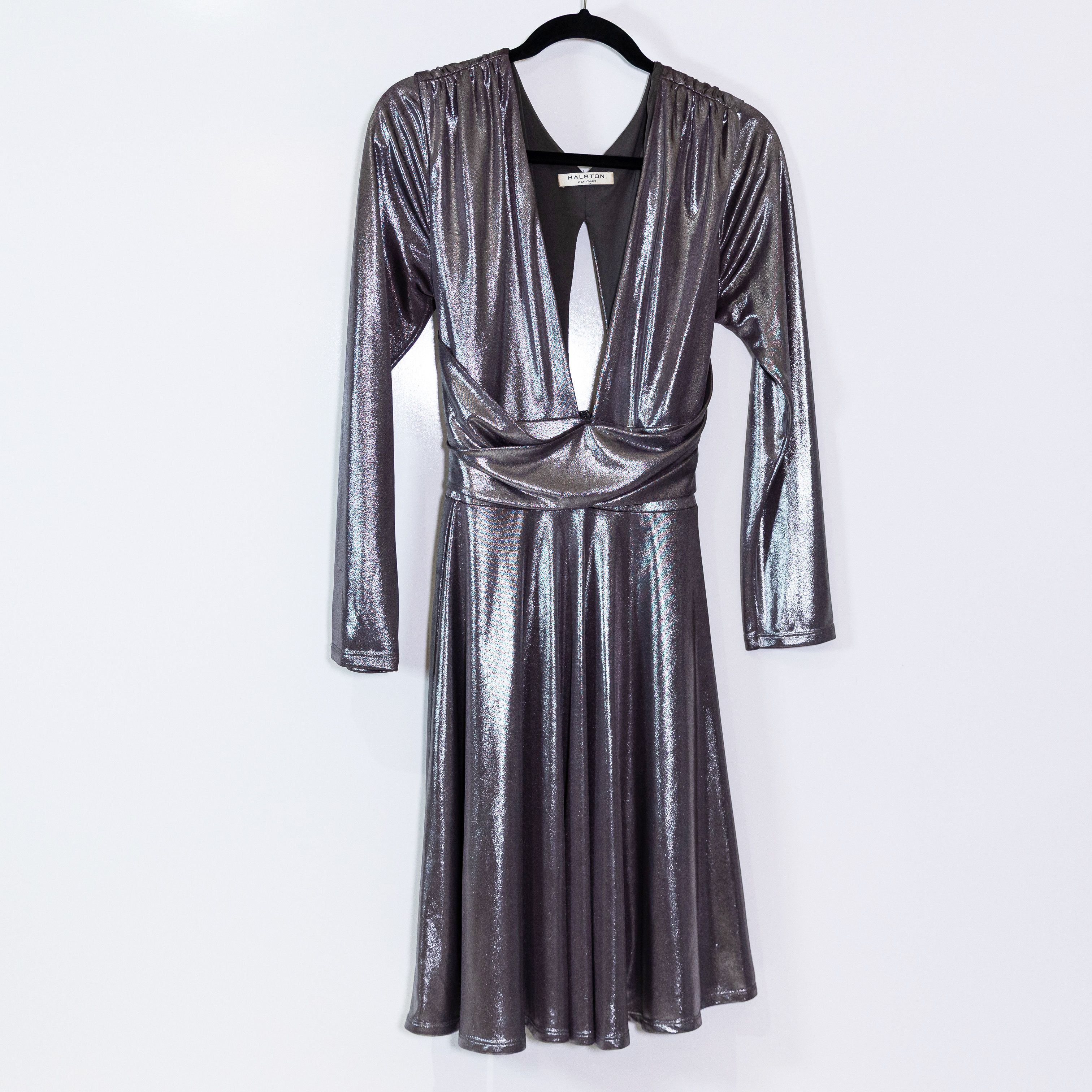 Halston Halston Heritage Silver Metallic Gunmetal Size L / US 10 / IT 46 - 1 Thumbnail