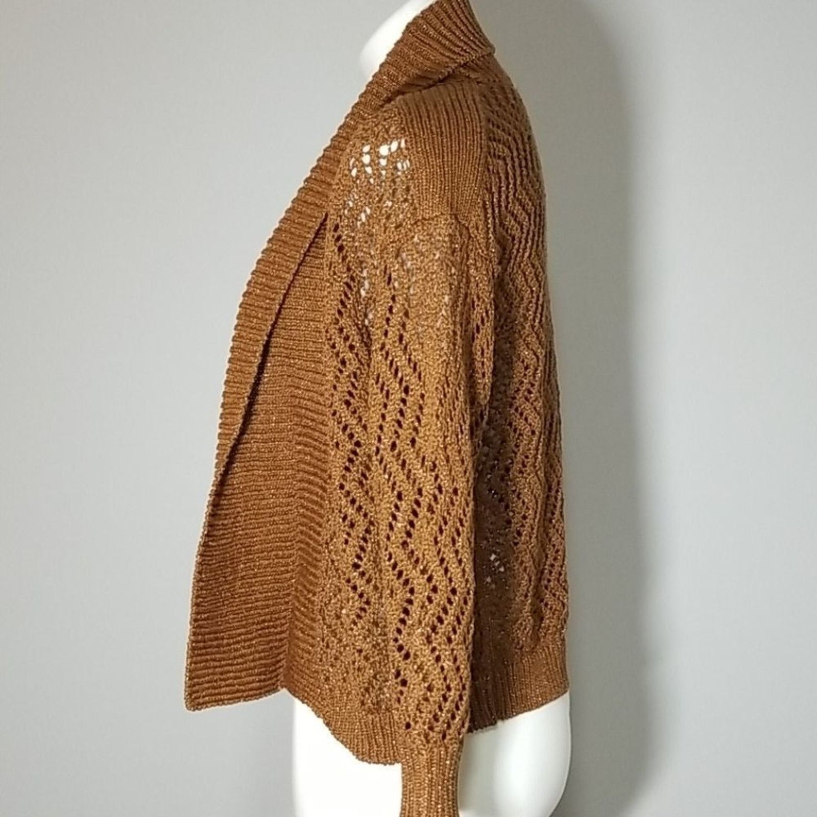 Other NWT Ellen Tracy Shaw Collar Crocheted Shrug Cardigan Size XS / US 0-2 / IT 36-38 - 5 Thumbnail