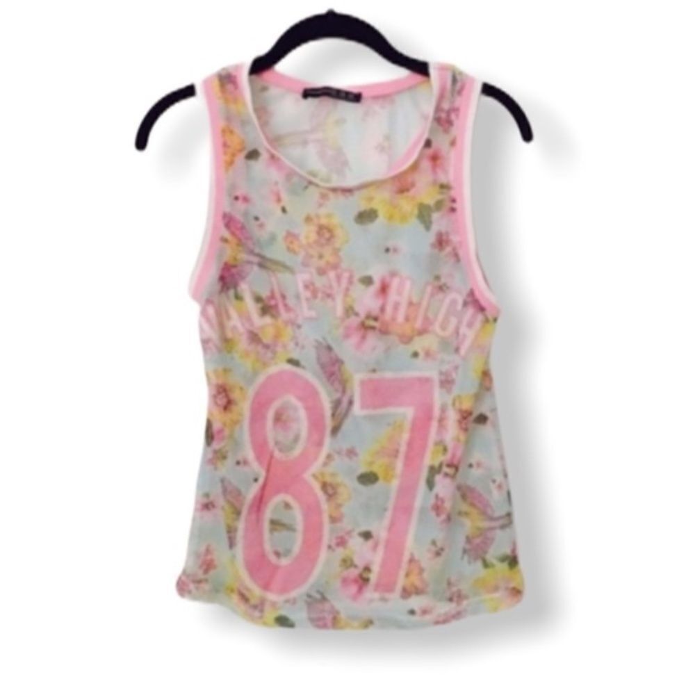 Other Atmosphere Floral Mesh Racerback Tank Top Women’s Size 2 Sma Size XS / US 0-2 / IT 36-38 - 1 Thumbnail