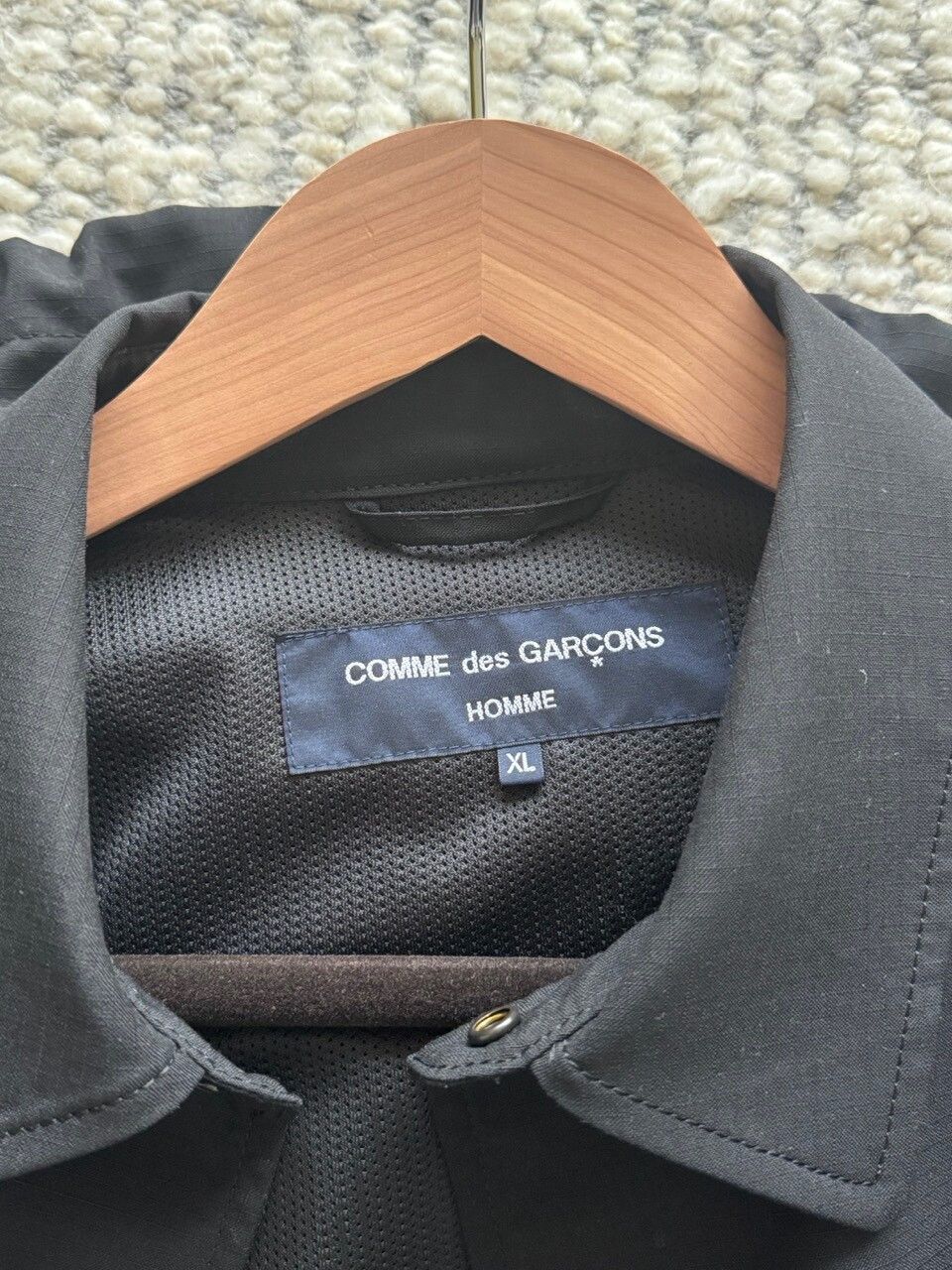 Comme des Garcons Homme COMME DES GARÇONS HOMME Black Press-Stud Jacket XL Size US L / EU 52-54 / 3 - 6 Thumbnail