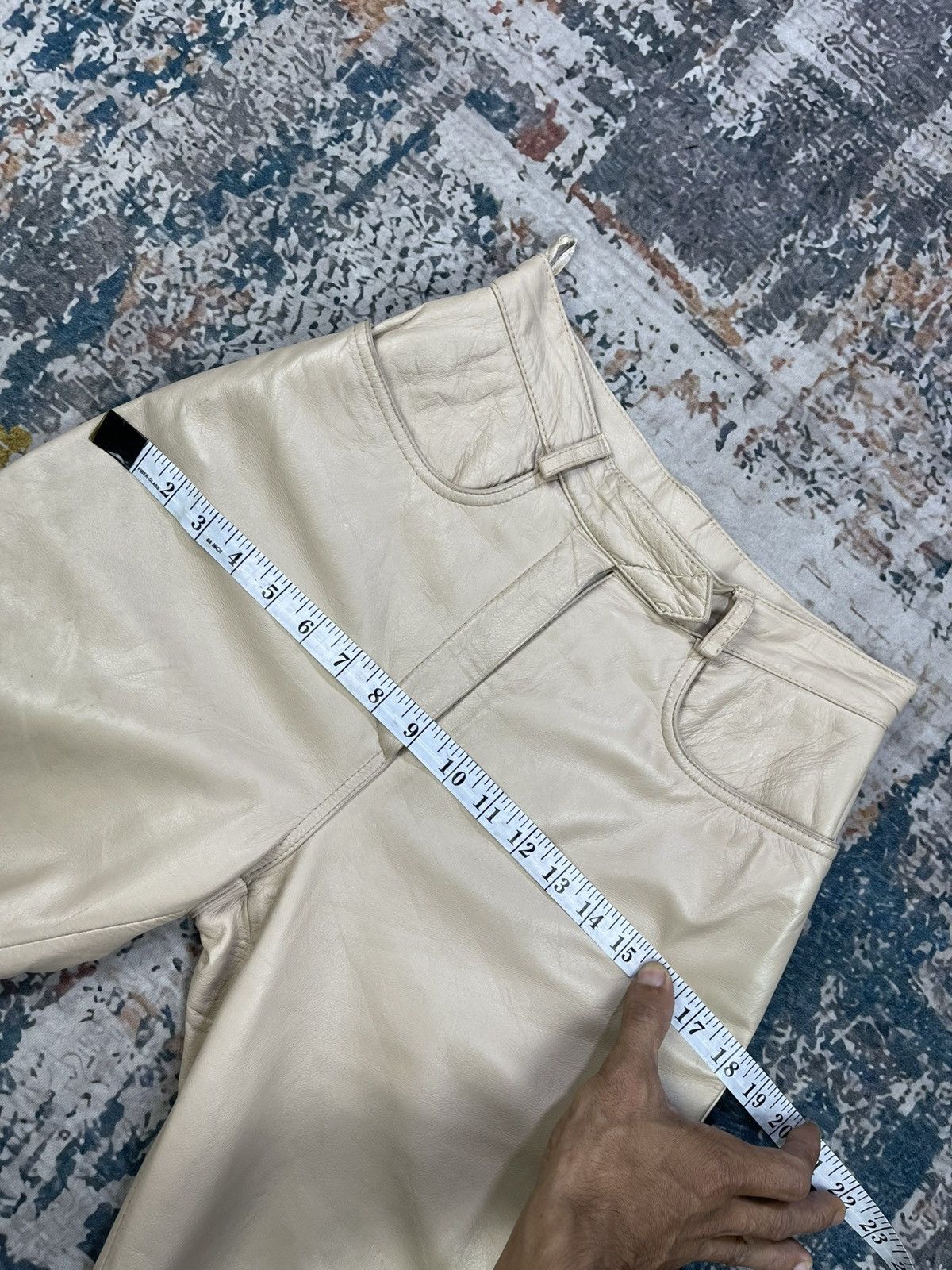 Genuine Leather Le Panier Marque Deposee Leather Pants Size 24" / US 00 / IT 34 - 14 Thumbnail