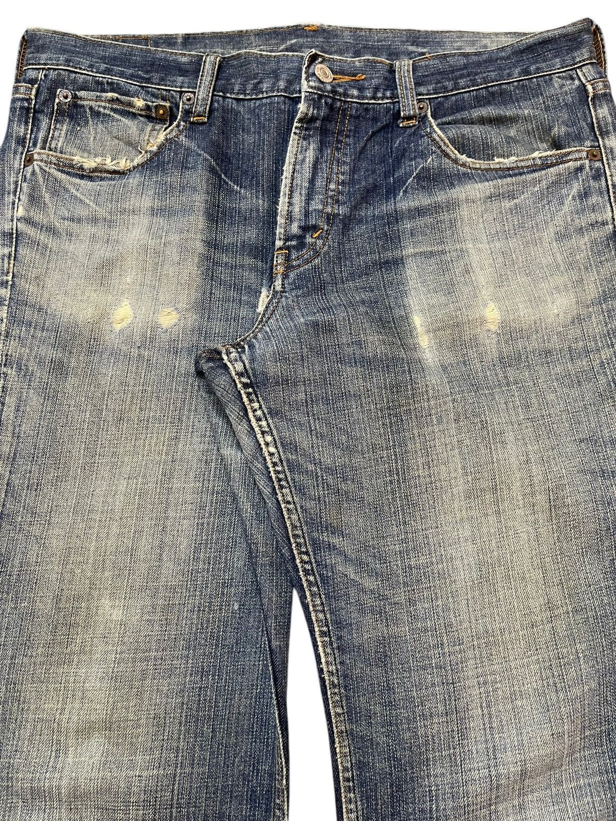14th Addiction Vintage Y2K Japan Brand Faded Wash Distress Wide Leg Baggy Size US 34 / EU 50 - 4 Thumbnail