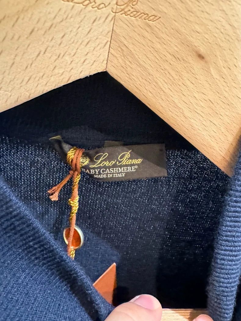 Loro Piana LORO PIANA Men's half high collar knit cashmere sweater 10 Size US L / EU 52-54 / 3 - 6 Thumbnail