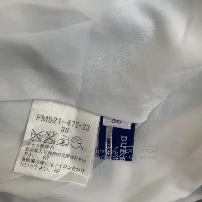 Burberry Burberry Women's White Cotton Dress with Blue Checks. Size S / US 4 / IT 40 - 5 Thumbnail