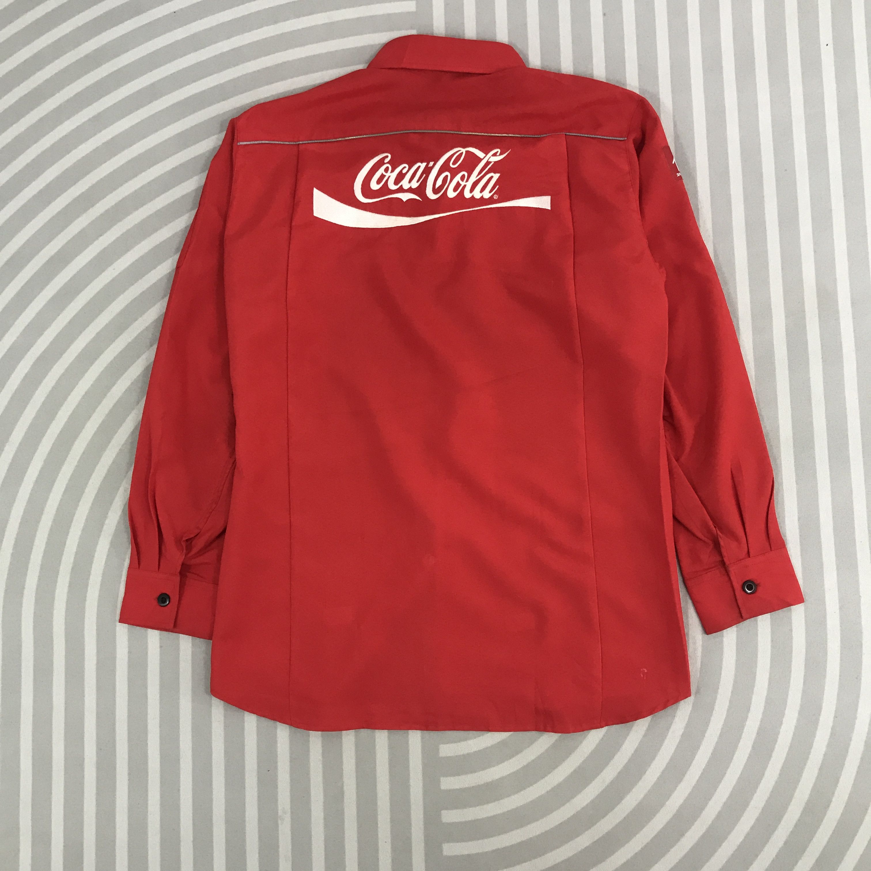 Coca Cola × Vintage Vintage 90s Coca Cola Long Sleeve button upShirt Size US L / EU 52-54 / 3 - 1 Thumbnail