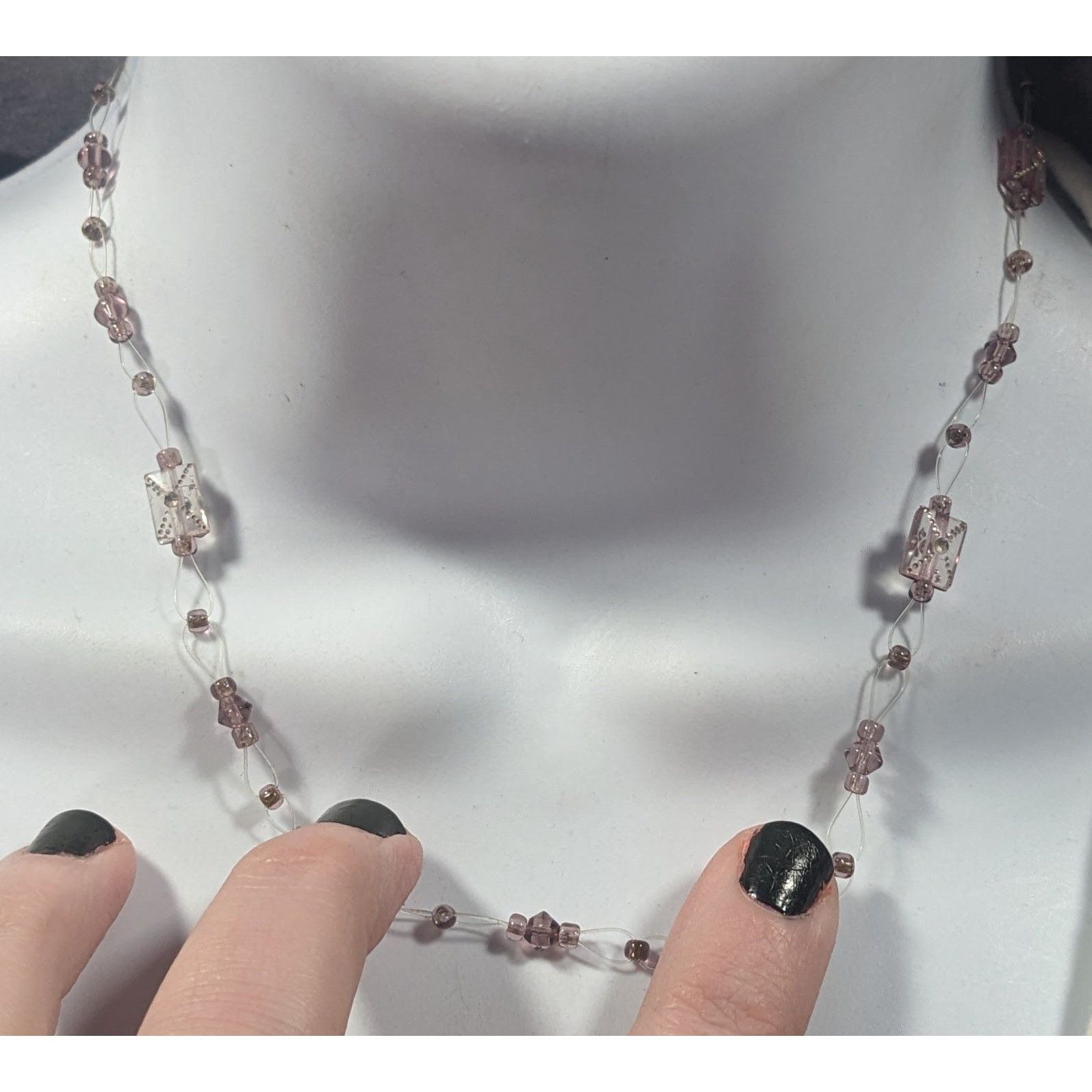Other Handmade Coquette Minimalist Pastel Pink Beaded Choker Neckl Size ONE SIZE - 3 Thumbnail