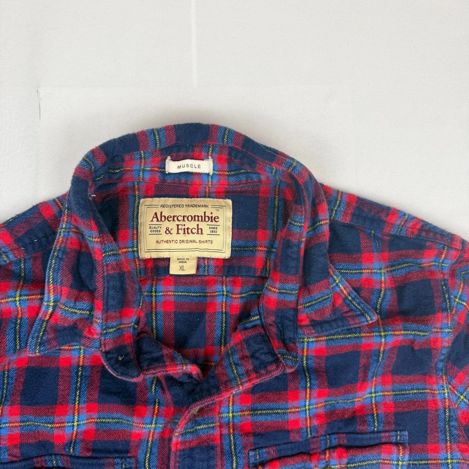 Abercrombie & Fitch Abercrombie & Fitch Vintage Men's XL Long Sleeve Plaid Flann Size US XL / EU 56 / 4 - 5 Thumbnail