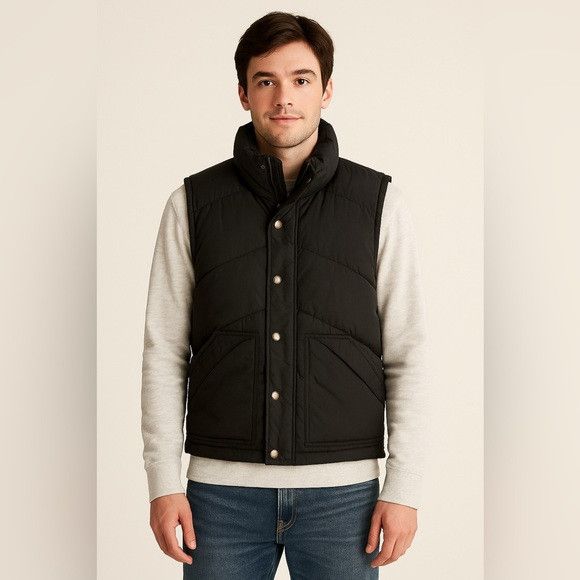 American Eagle Outfitters American Eagle Black Puffer Vest Size M Size US M / EU 48-50 / 2 - 1 Thumbnail