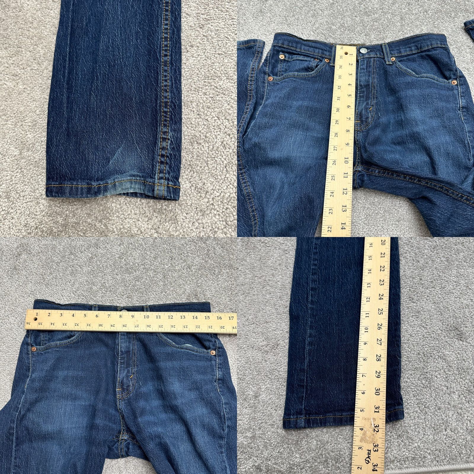 Levi's Levi's 505 Jeans Mens 32 Blue Denim Straight Mid Rise 5-Pocket USA Classic Size US 32 / EU 48 - 8 Thumbnail