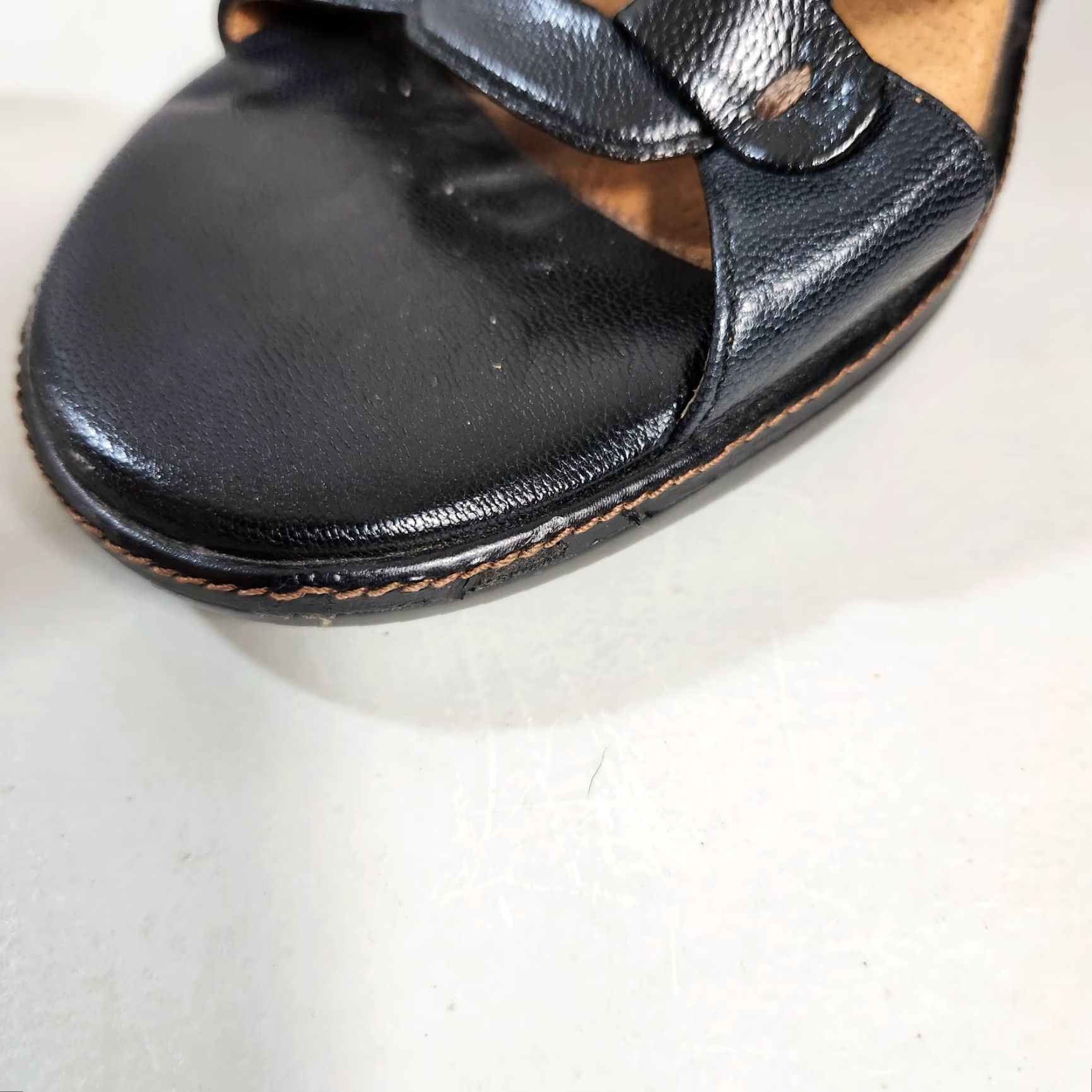 Clarks Clarks Womens Black Comfort Slip-On Heels-Size 9 Size ONE SIZE - 7 Thumbnail