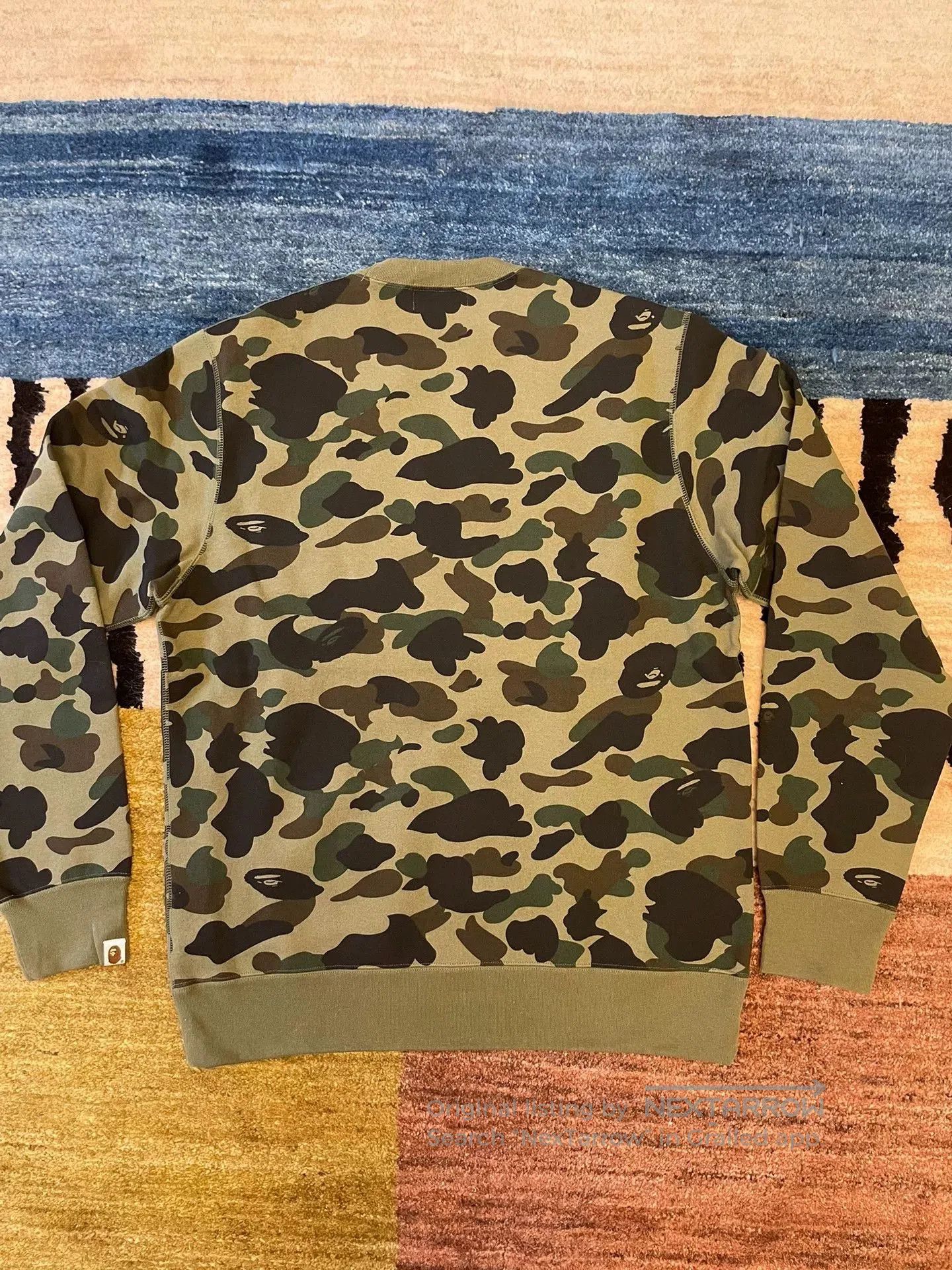 Bape Bape Classic Green Camo Crewneck Sweatshirt. Size US XL / EU 56 / 4 - 5 Thumbnail