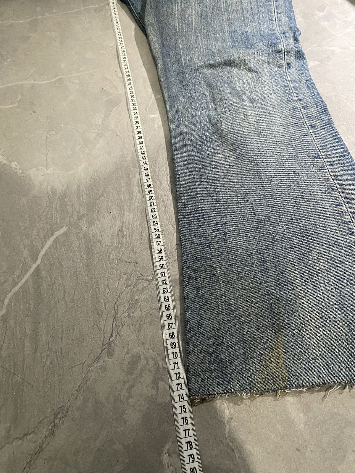 Vintage Vintage Washed Flare Denim Light Fade Grunge Style Size US 32 / EU 48 - 15 Thumbnail