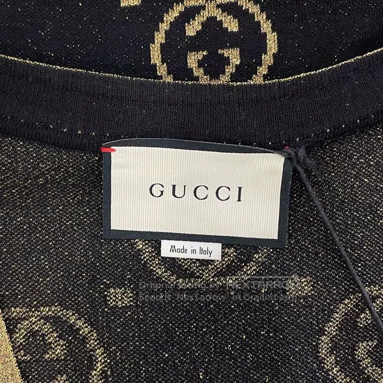 Gucci Gucci Double G full-print V-neck long-sleeved knitwear coa Size L / US 10 / IT 46 - 5 Thumbnail