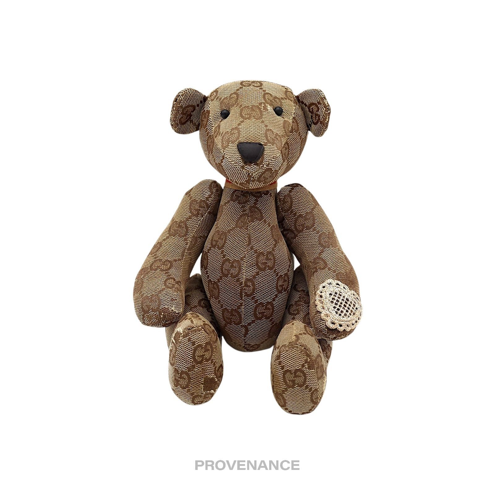 Gucci 🔴 Gucci Teddy Bear - GG Canvas Tan Patchwork Size ONE SIZE - 3 Thumbnail