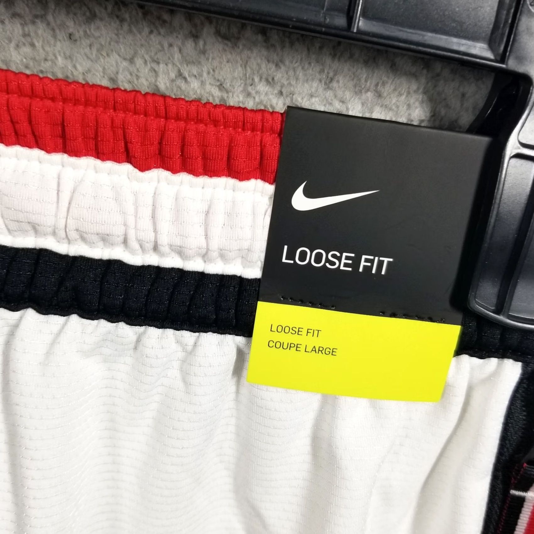Nike Nike Shorts Mens M Dri-fit DNA Air Basketball Loose Fit White Red Retro 90s Mens Size US 31 - 7 Thumbnail