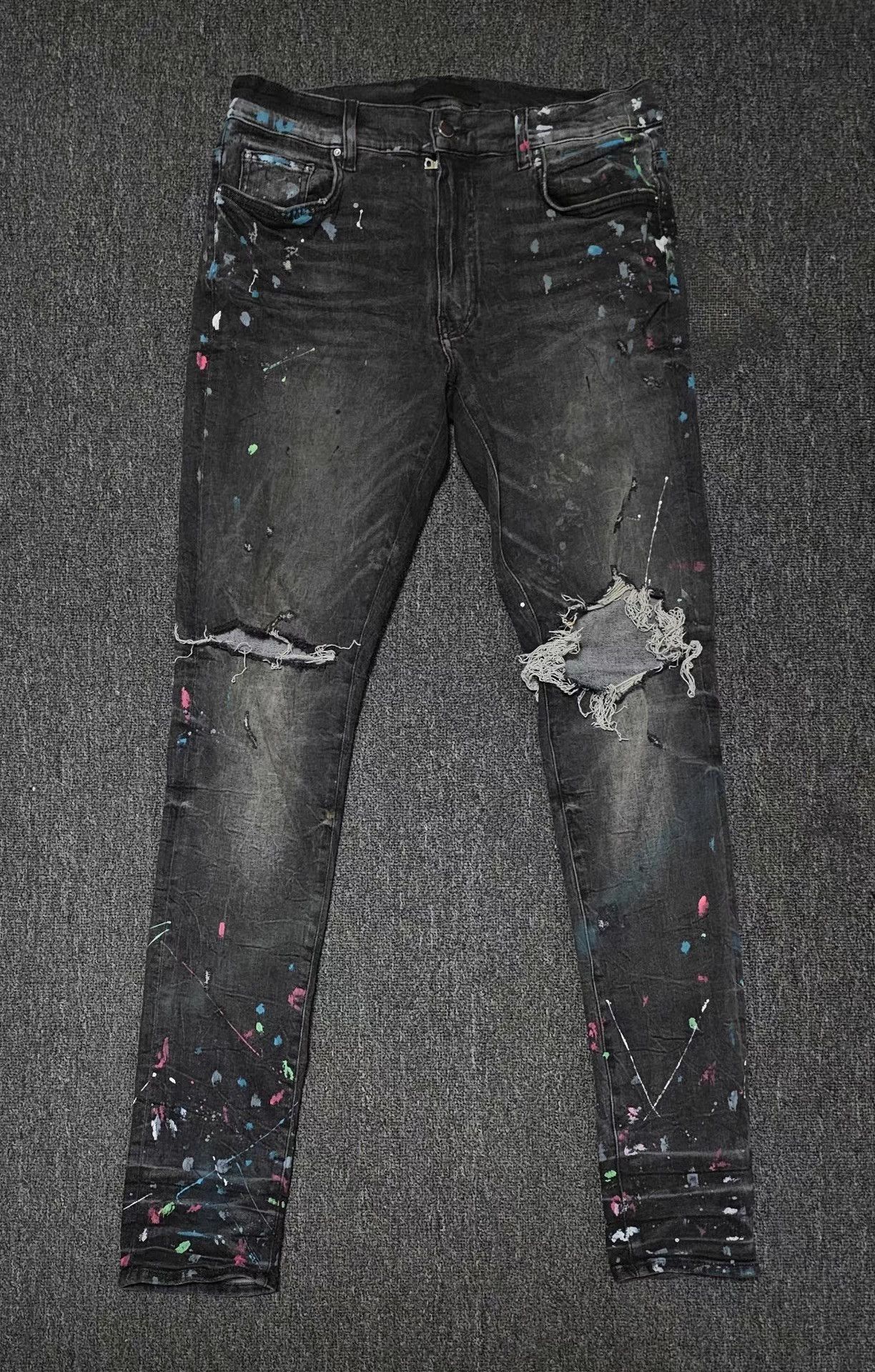 Amiri Amiri splatter destroy jeans, Size US 36 / EU 52 - 1 Thumbnail
