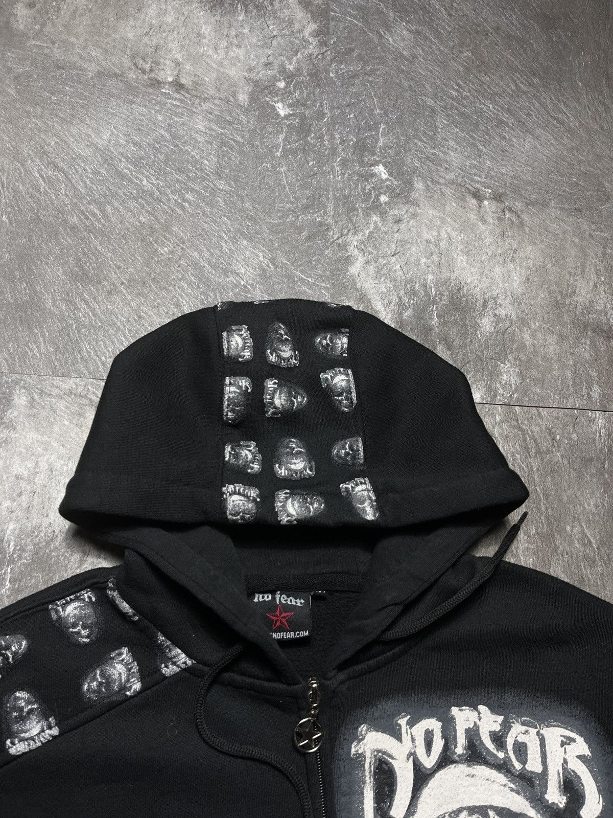 No Fear No Fear Skull Bones Zip Hoodie Japanese Vintage 90s Y2k Size US S / EU 44-46 / 1 - 5 Thumbnail