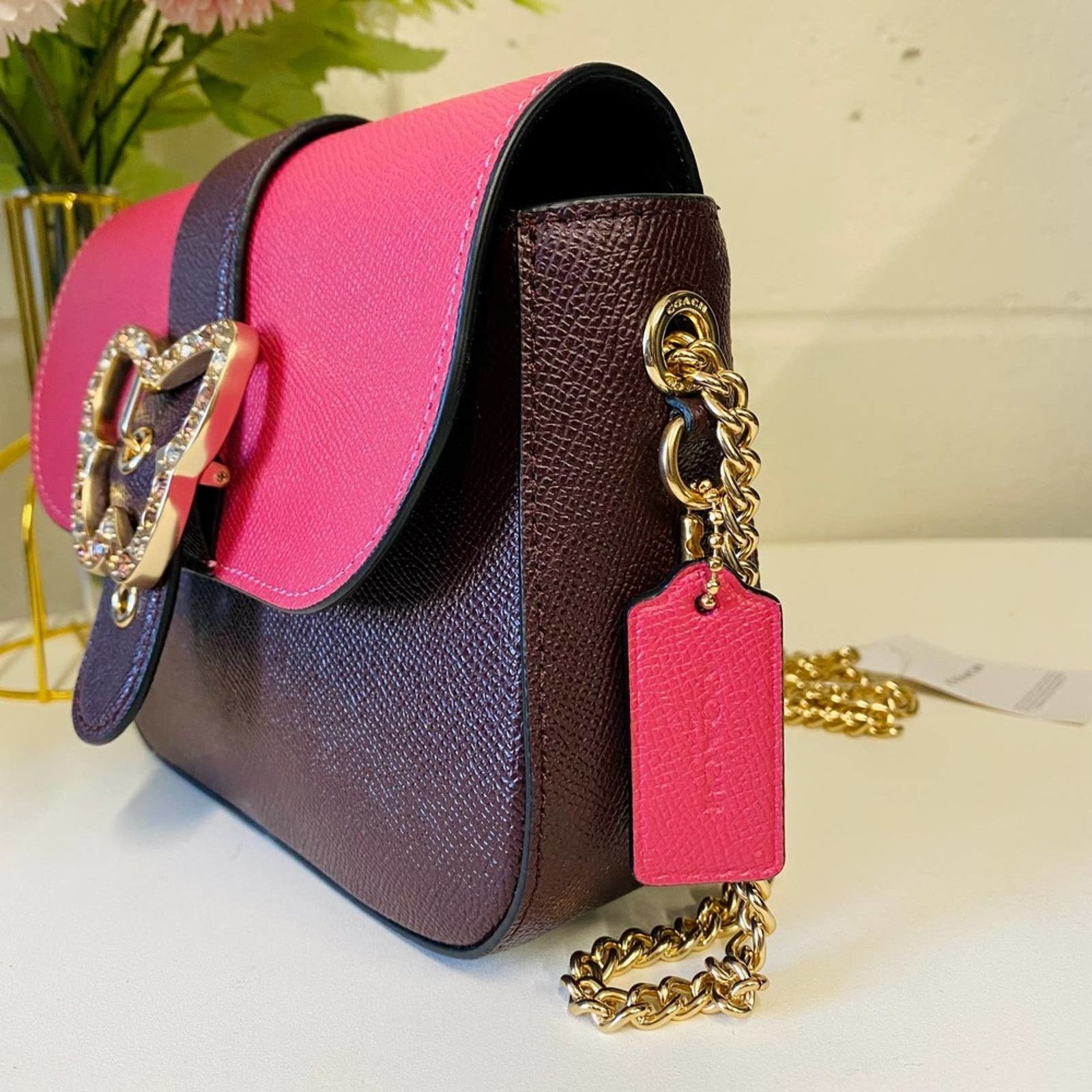 Coach Coach C6796 Gemma Crossbody In Colorblock Strwbrry Size ONE SIZE - 3 Thumbnail