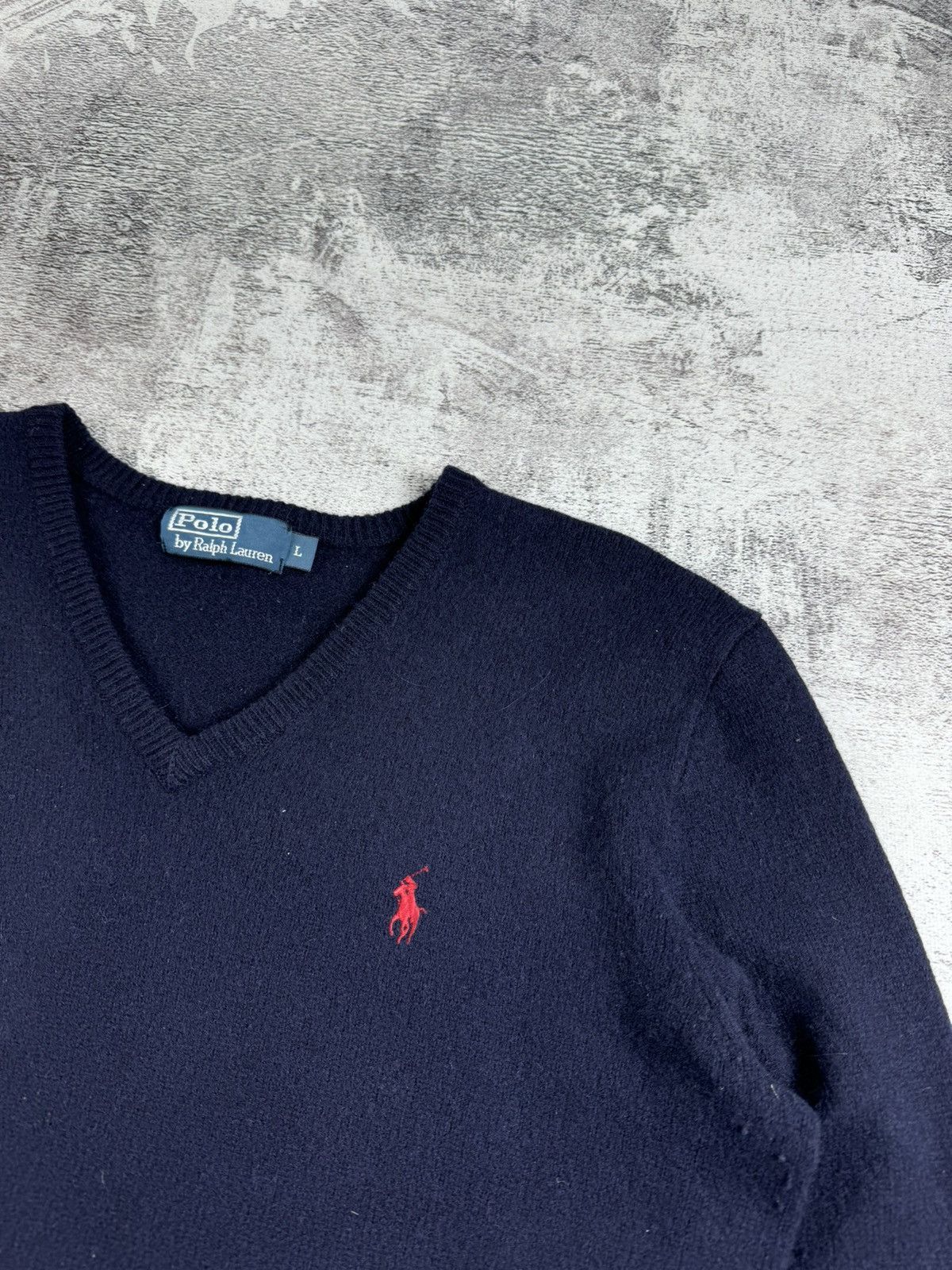 Polo Ralph Lauren 90S Polo Ralph Lauren Lambs Wool V-Neck Old Money Sweater Size US L / EU 52-54 / 3 - 7 Thumbnail
