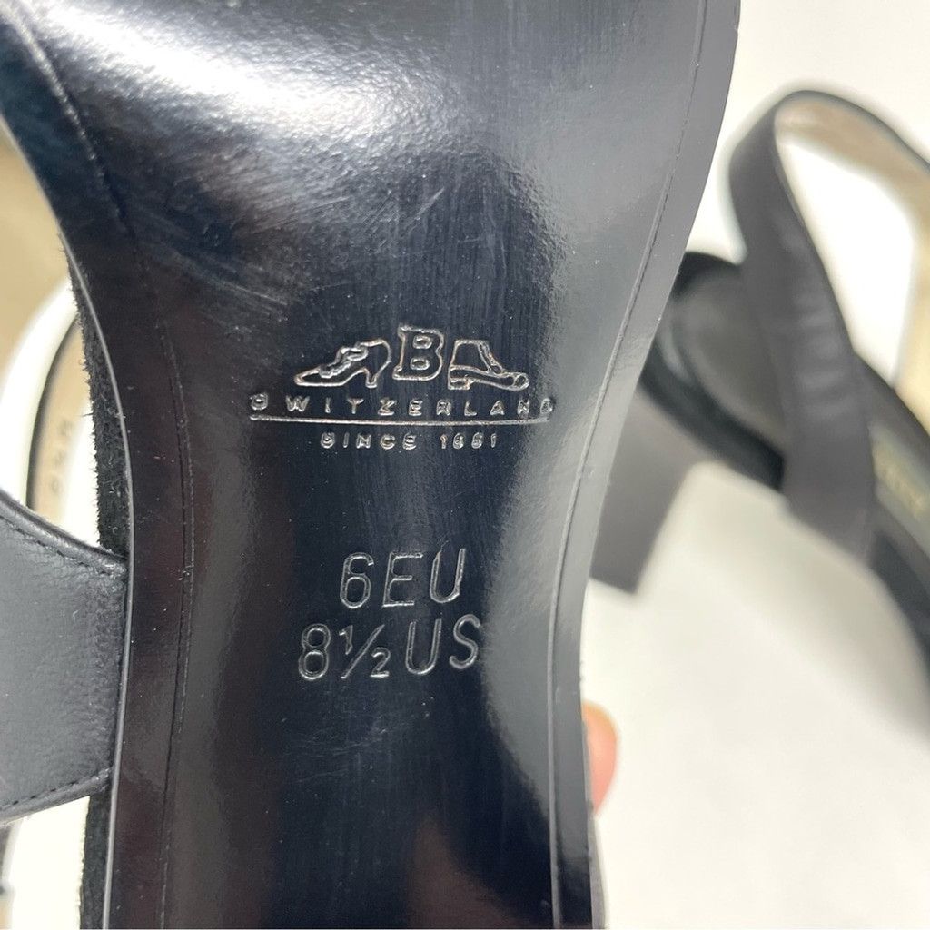 Bally Bally Salisa Black Square Toe Heeled Sandals Size 8.5 Size US 8.5 / IT 38.5 - 9 Thumbnail
