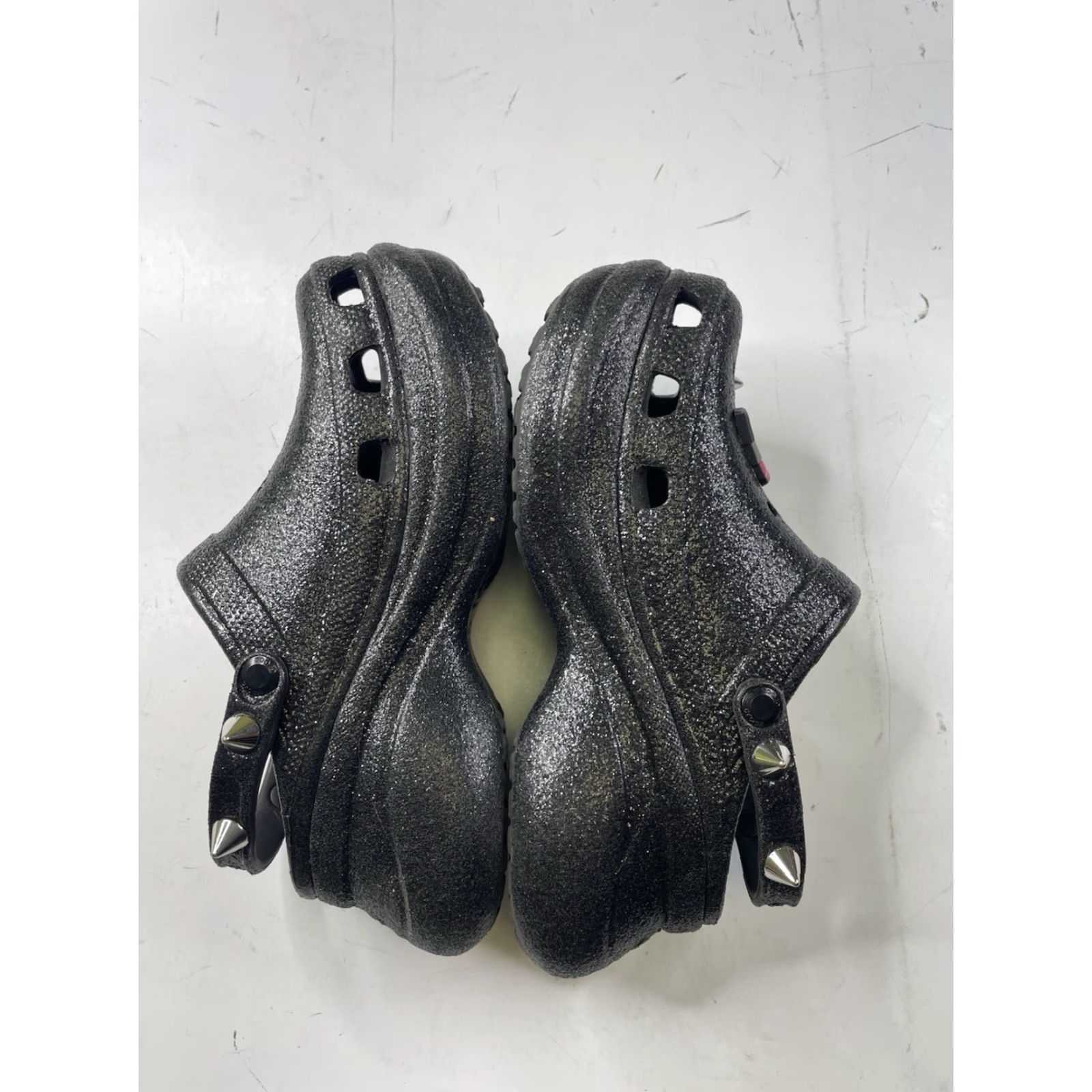 Crocs CROCS BAE Stud Glitter Black Wedge Slide Chunky Women Size 10 Platform Slip-On Shoes Size US 10 / IT 40 - 6 Thumbnail