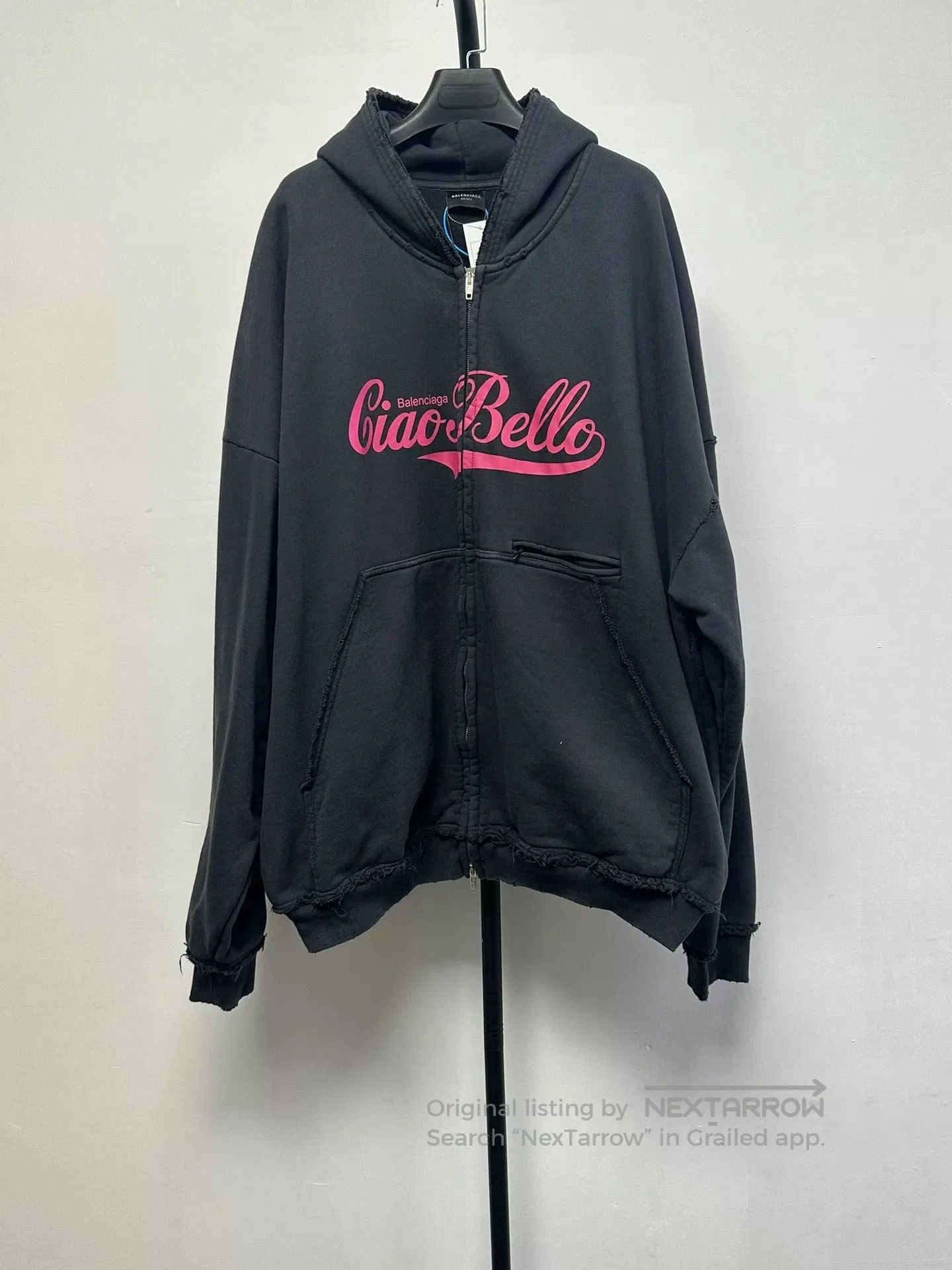 Balenciaga Balenciaga Letter Print Hooded Zip Jacket. Size XS / US 0-2 / IT 36-38 - 1 Thumbnail