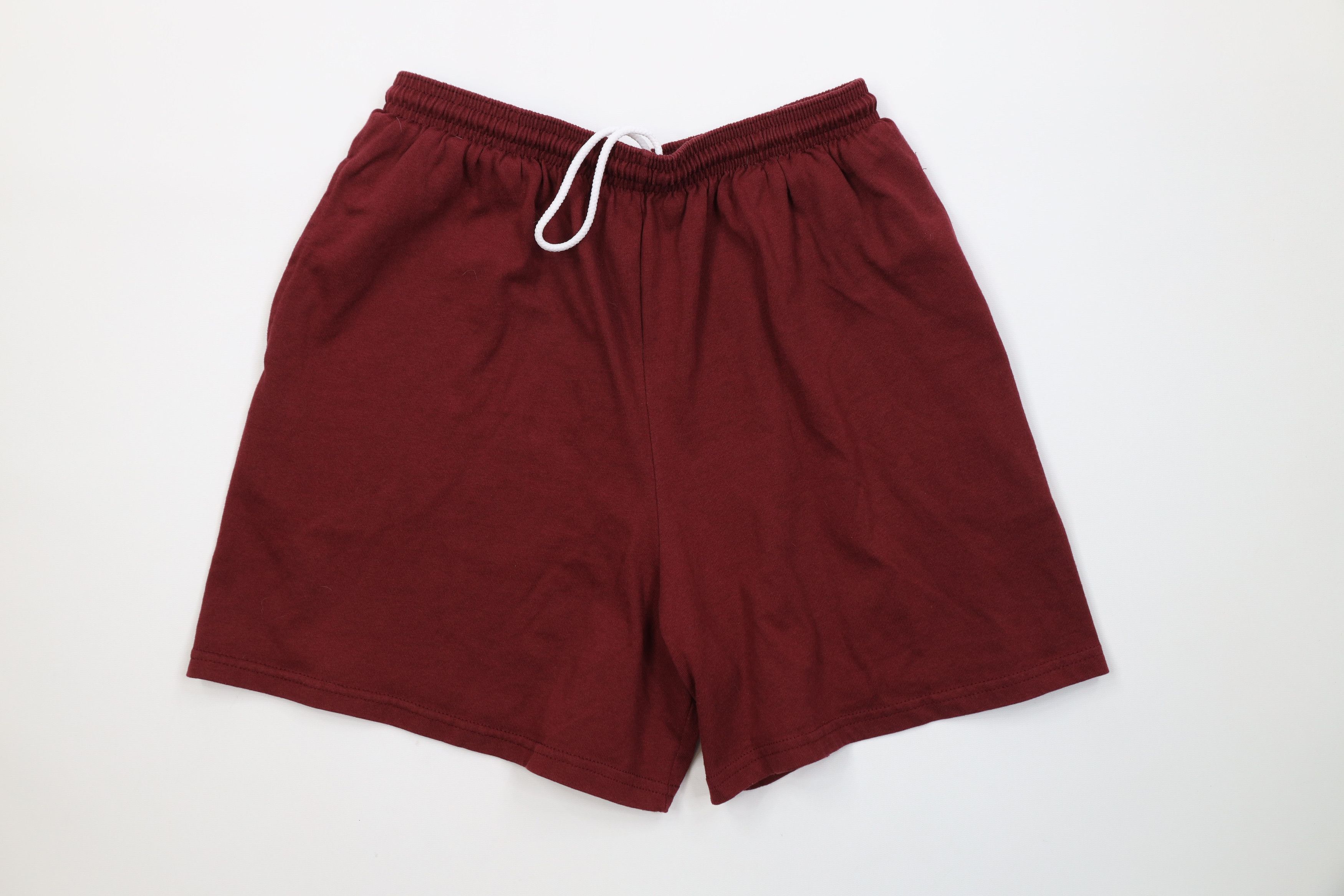 Vintage Vintage 90s Streetwear Above Knee Shorts Red Cotton USA Size US 34 / EU 50 - 1 Thumbnail